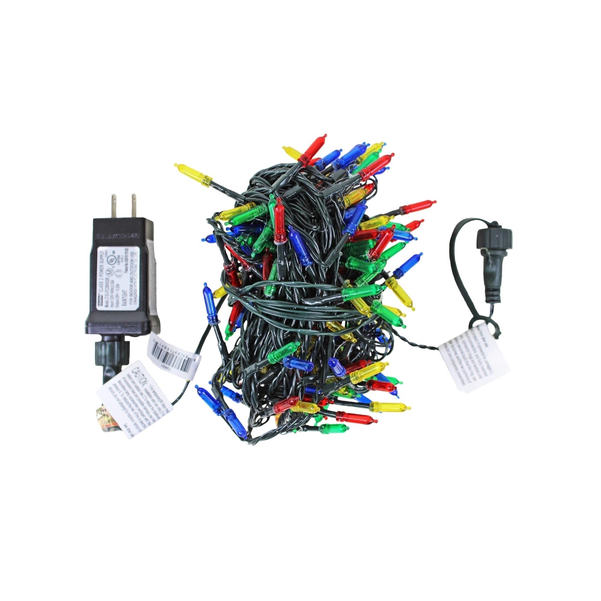 ProductWorks Indoor/Outdoor 150 LED-Mini Bulbs String Light Set with 8-Function Controller, Multicolored, 36ft