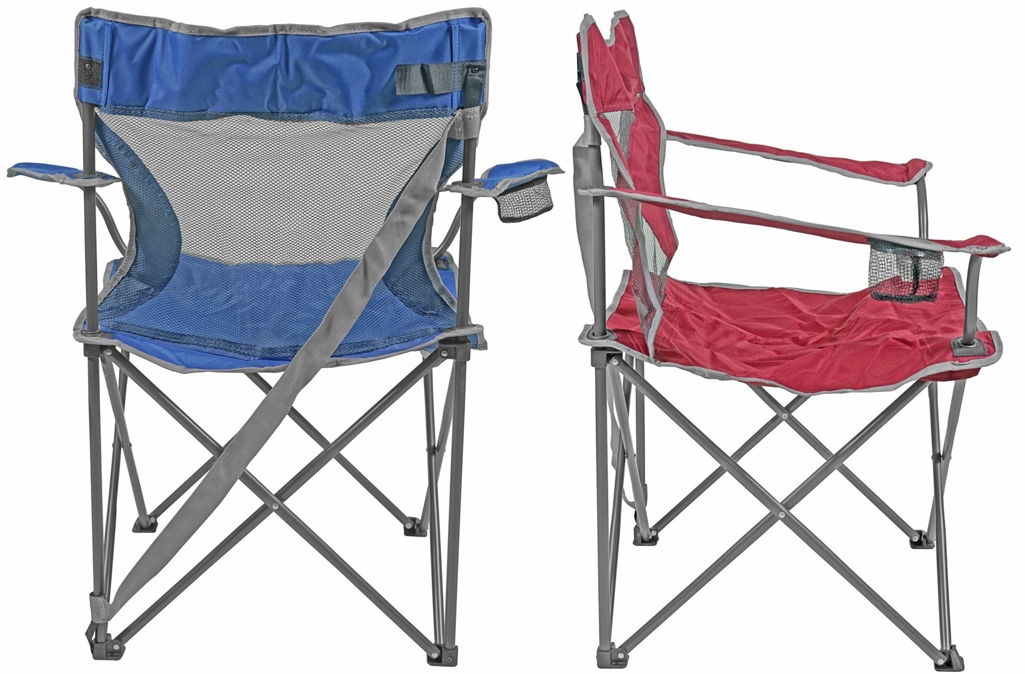 Four Seasons Courtyard XL Self-Enclosing Quad Chair – Folding Portable Chair, Assorted (1 Pack)