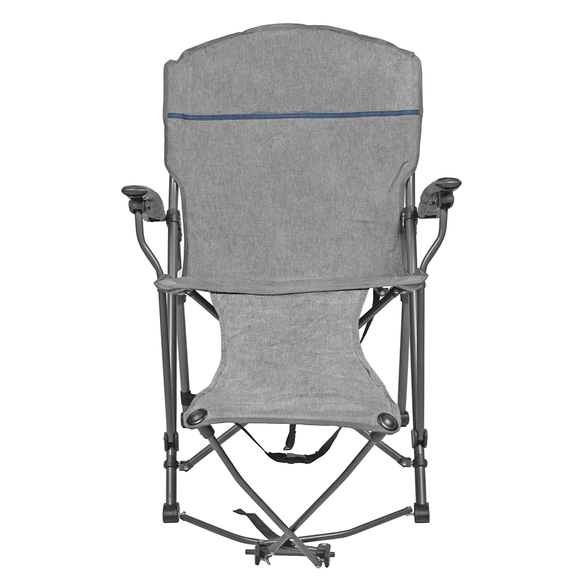 Zenithen Portable Outdoor Folding Chair with Foot Rest, Gray