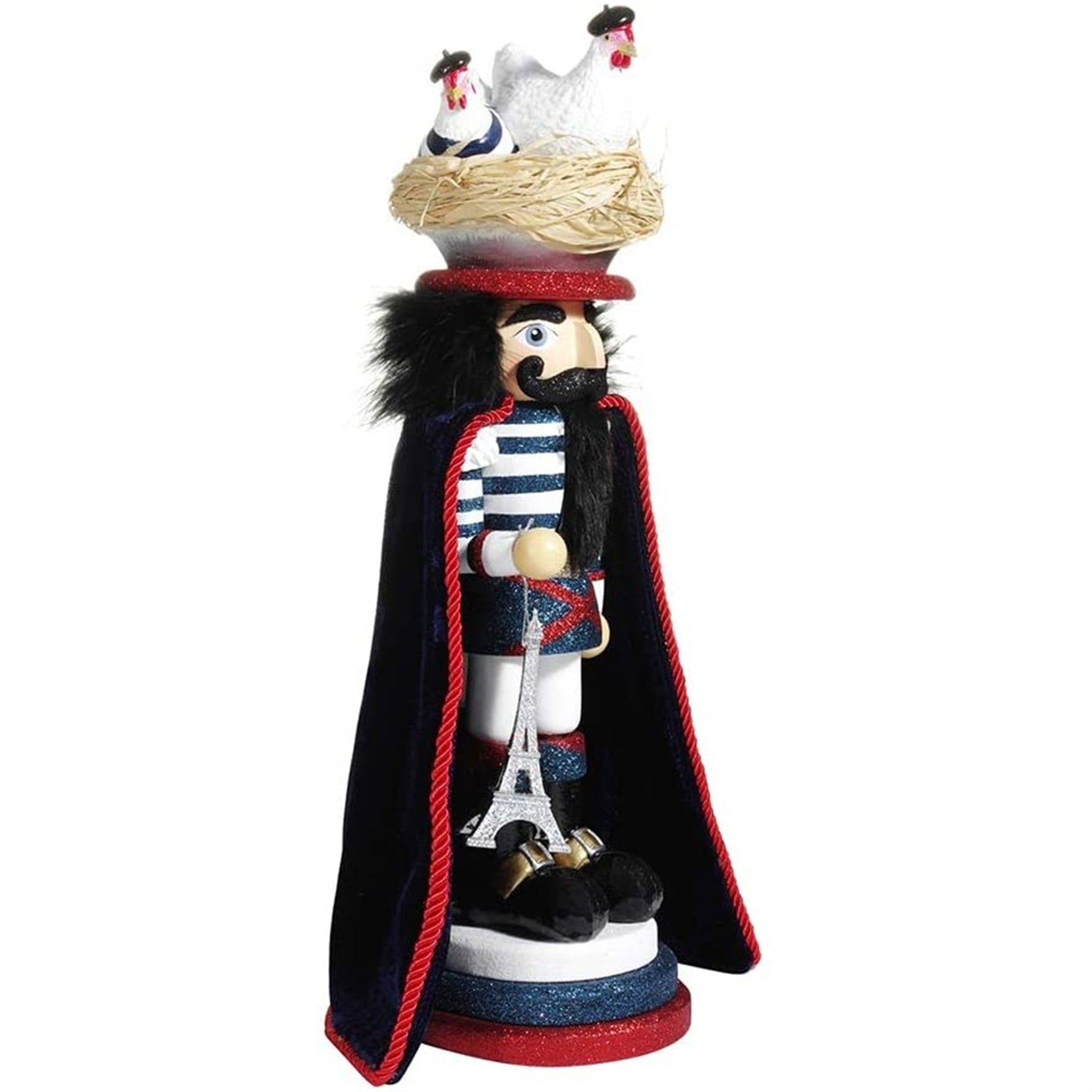 Kurt Adler Hollywood Three French Hens Nutcracker, 17.5"