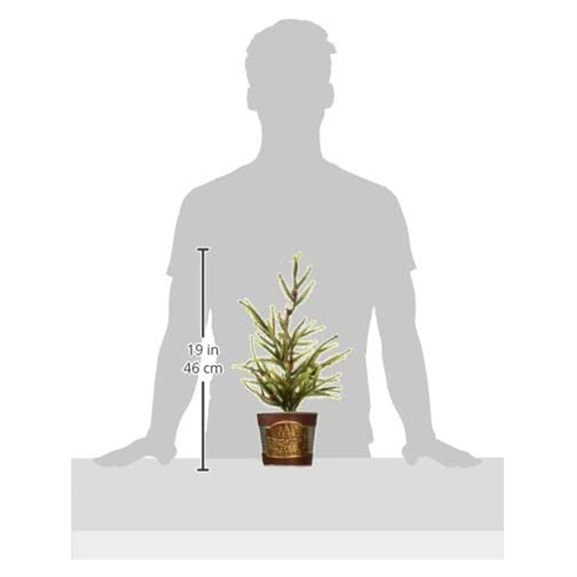 Gerson Christmas Tree Farms Artificial Tree in Embossed Container, 18"