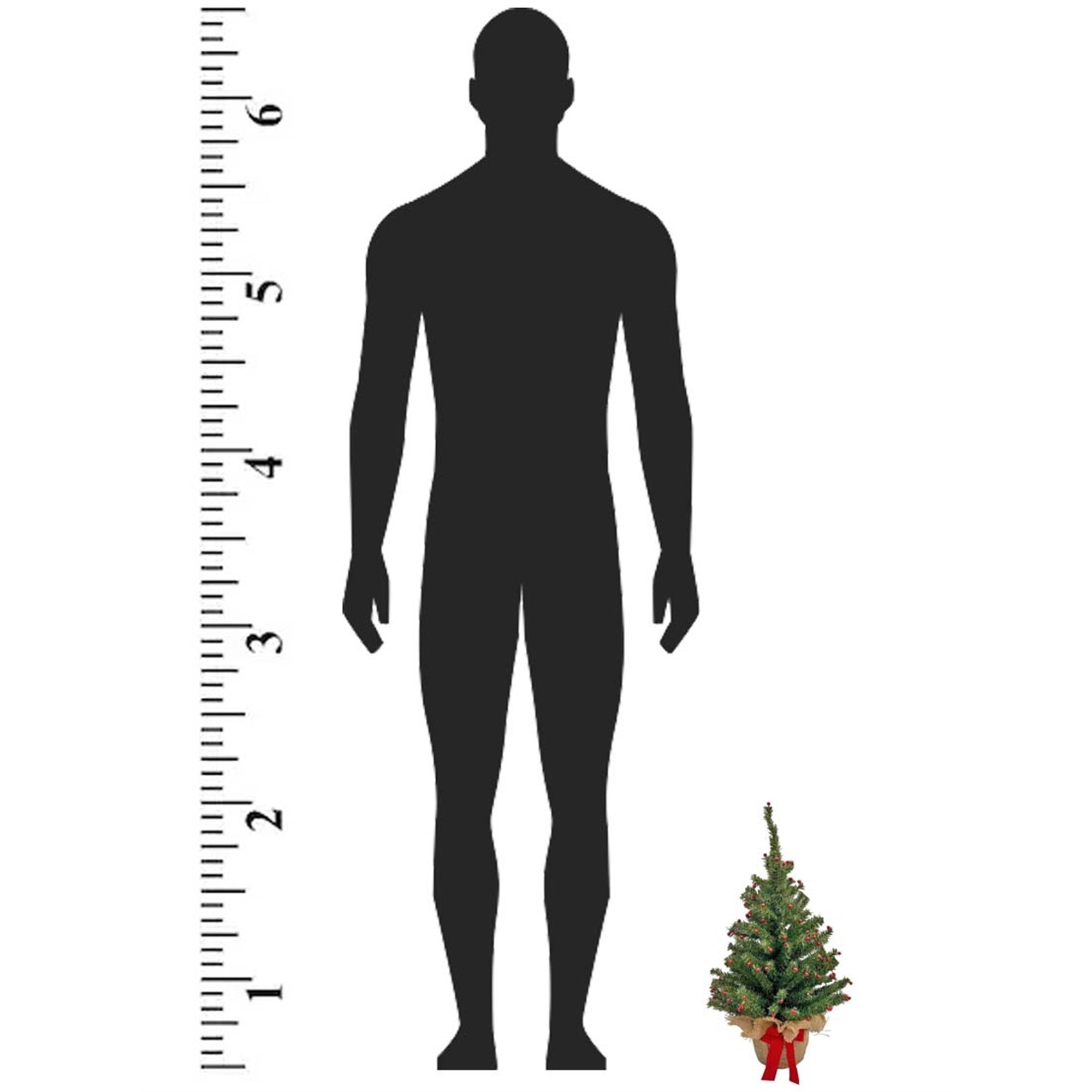 Good Tidings Norway Artificial Christmas Tree with Red Berries, 24"