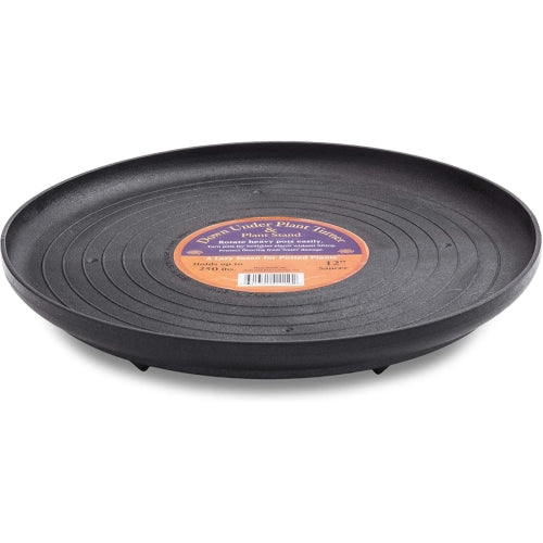 Bosmere Plastic Down Under Plant Saucer & Turner, Up to 250lb — Black, 12”