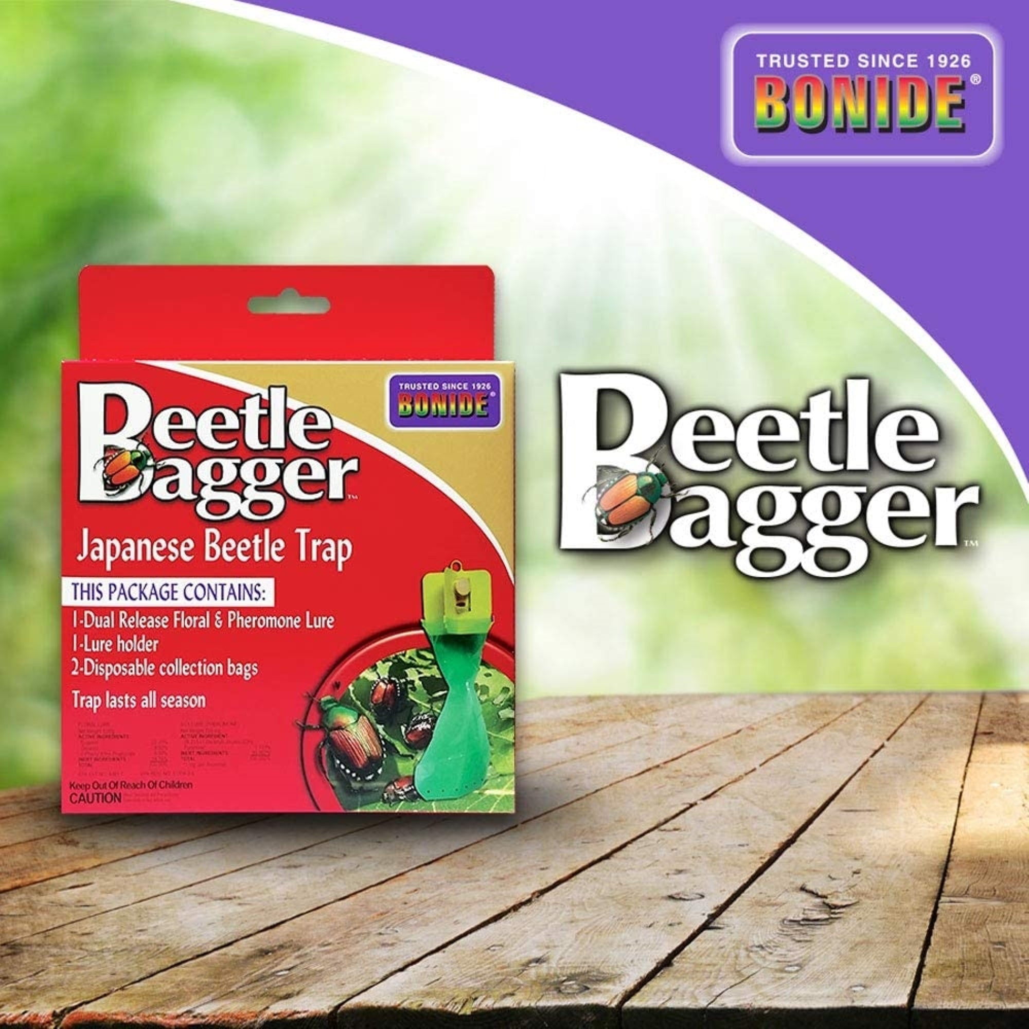 Bonide Beetle Bagger Japanese Beetle Trap with Dual Release Lure