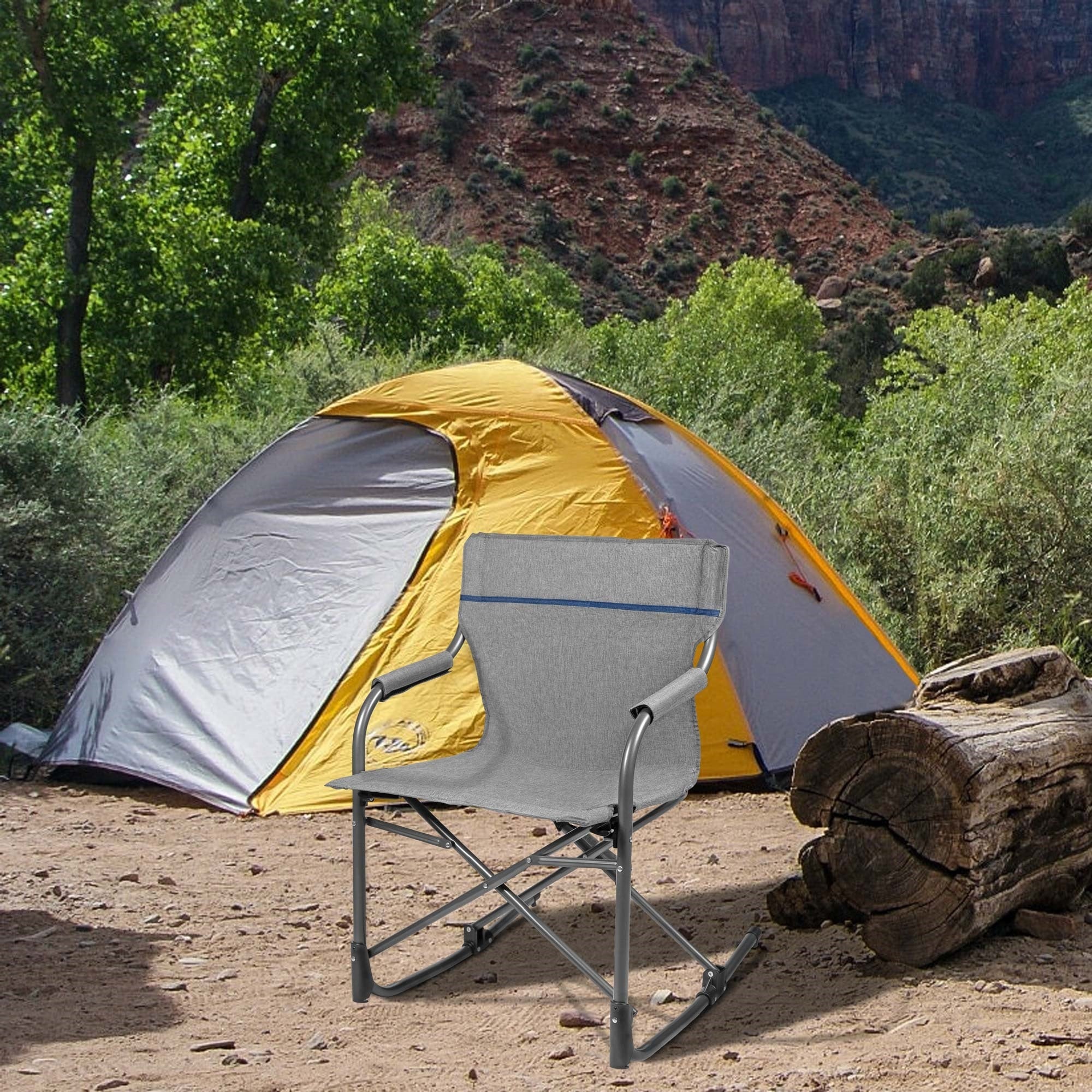 Zenithen Limited Grey Rocking Director's Chair