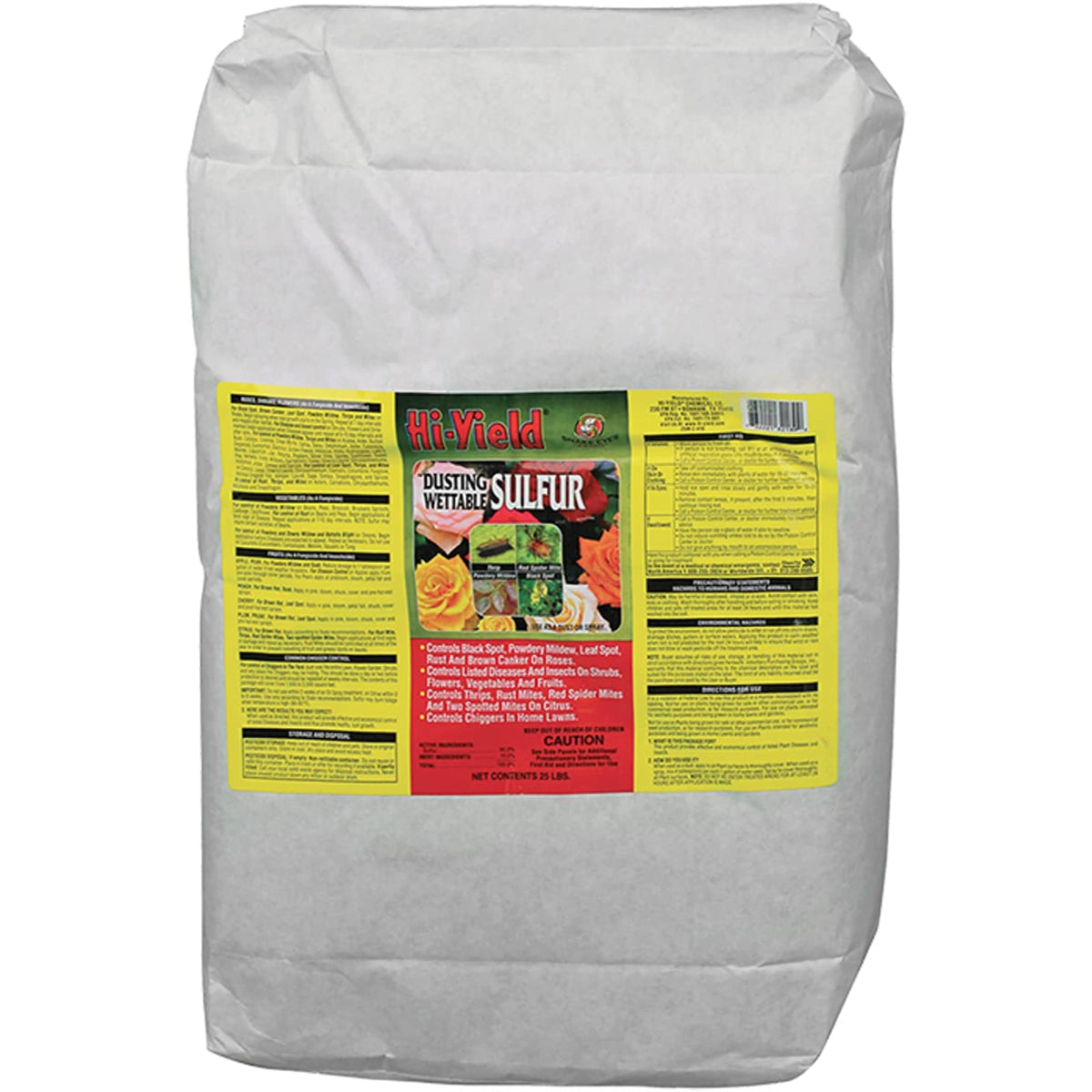 Hi-Yield Dusting Wettable Sulfur Fungicide and Insecticide for Lawn and Garden