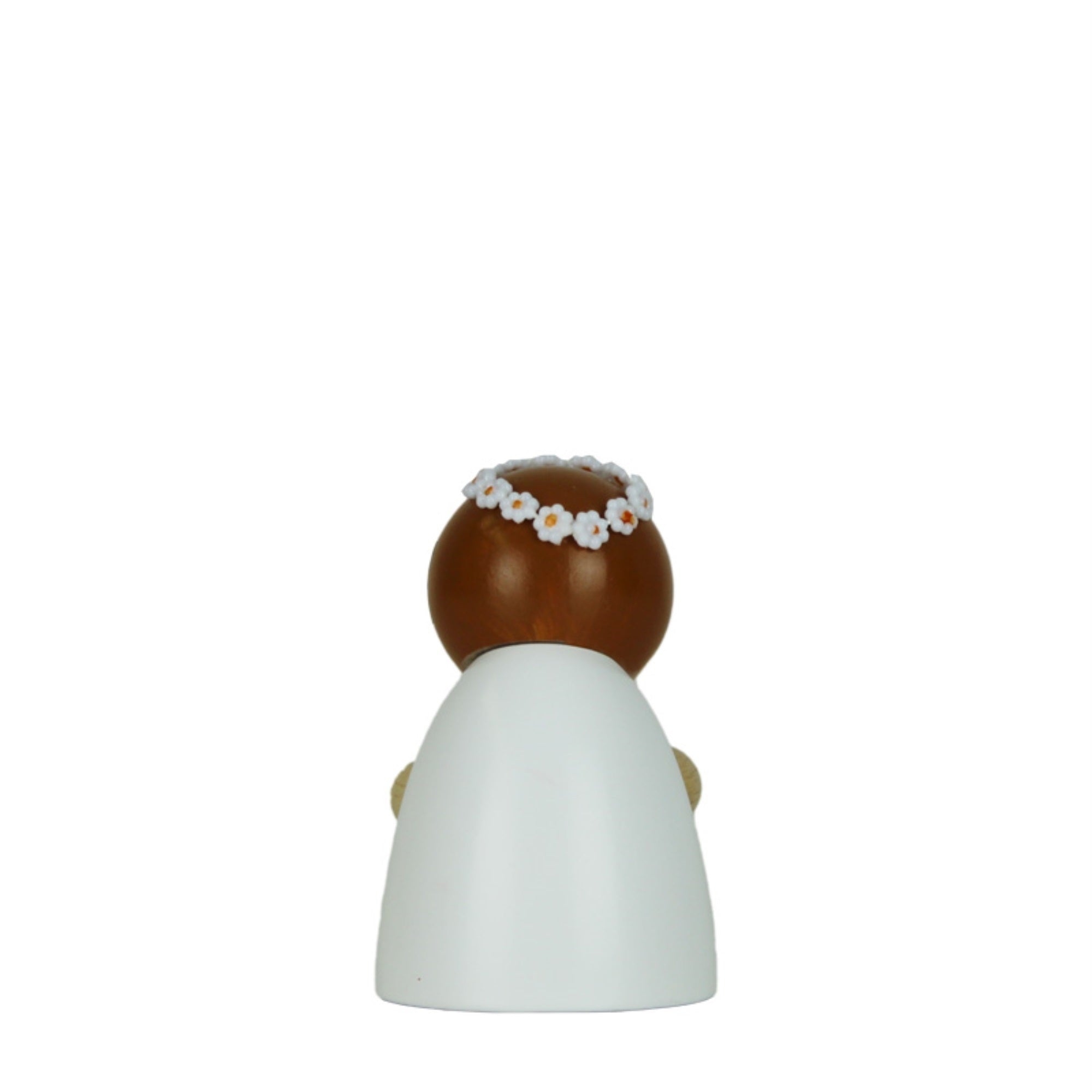 Steinbach Wooden Clumsy Mini Collection, Valentine with Daisy Wreath, 4.7"