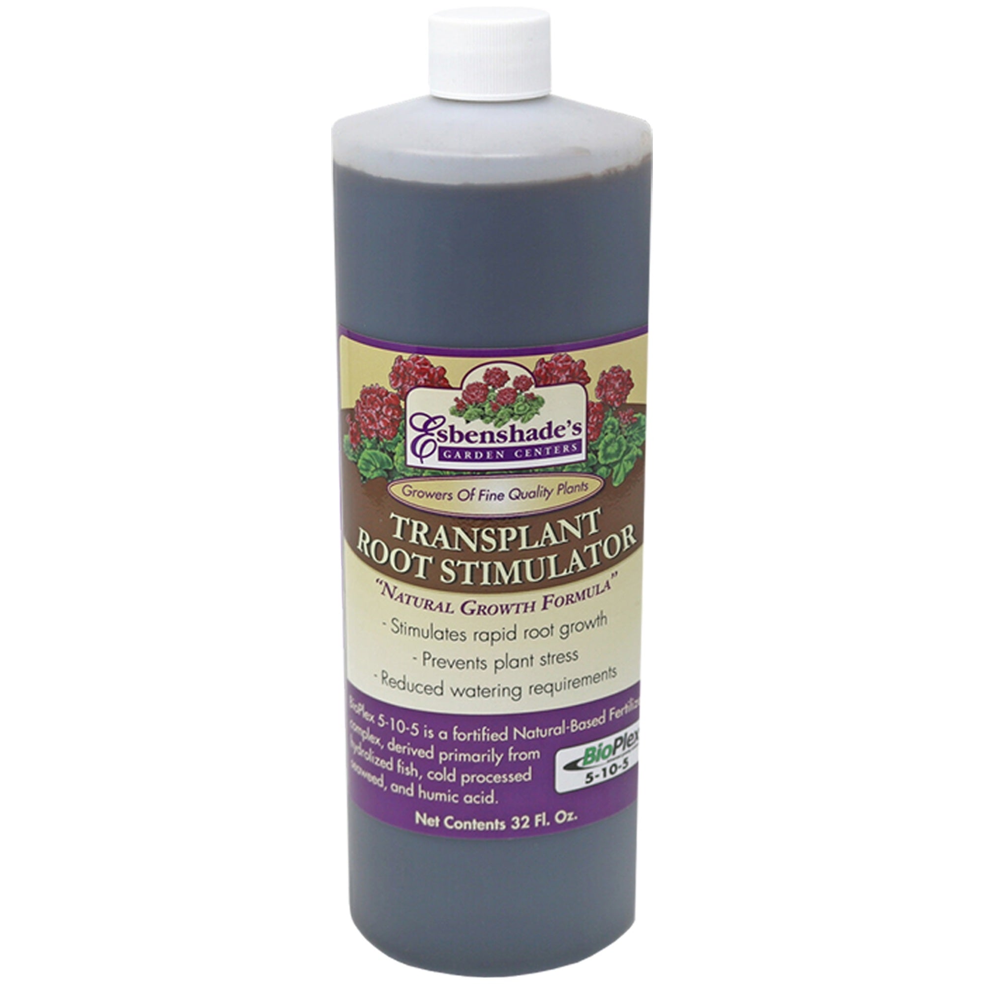 Esbenshade’s Transplant Root Stimulator 5-10-5 Fertilizer, 32oz