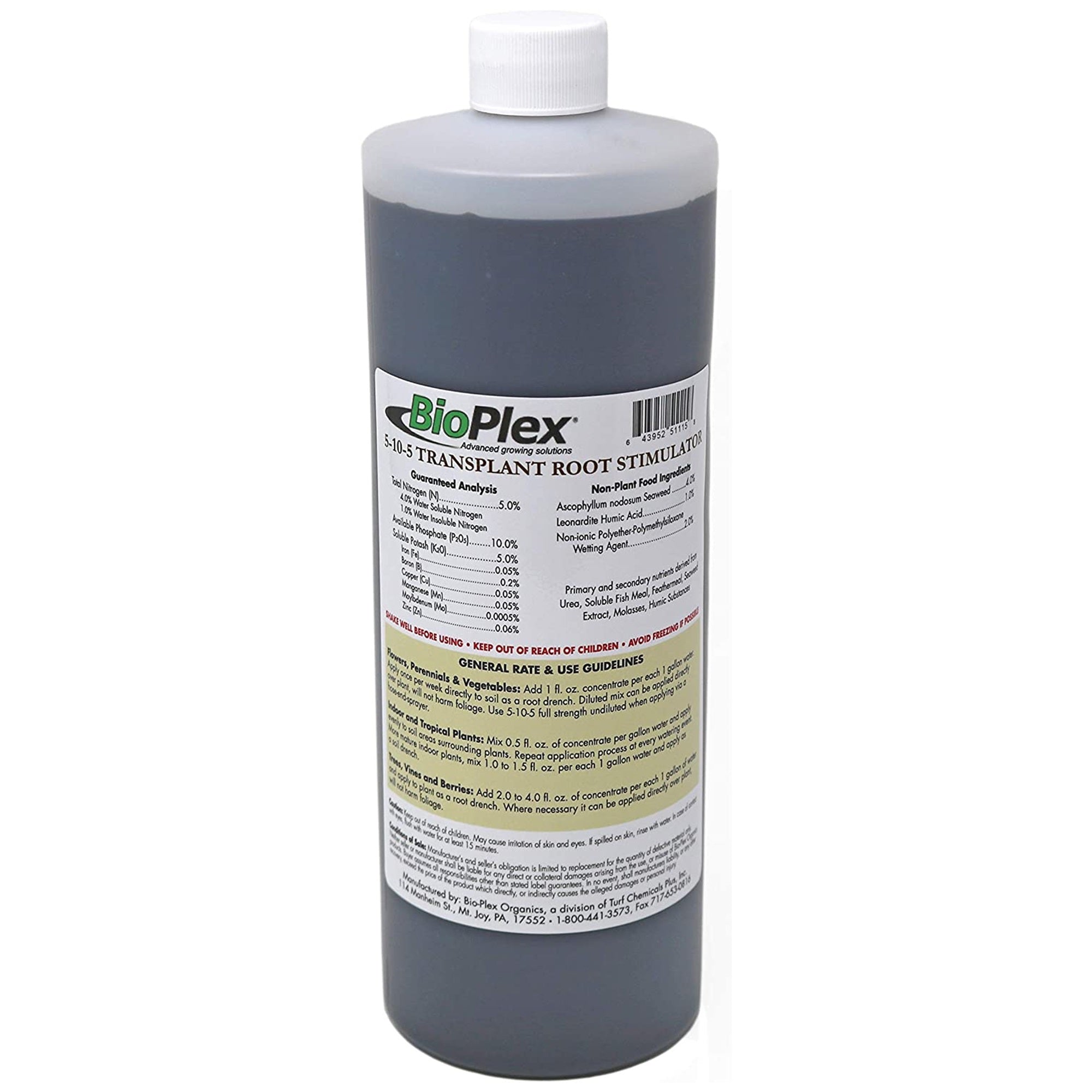 Esbenshade’s Transplant Root Stimulator 5-10-5 Fertilizer, 32oz