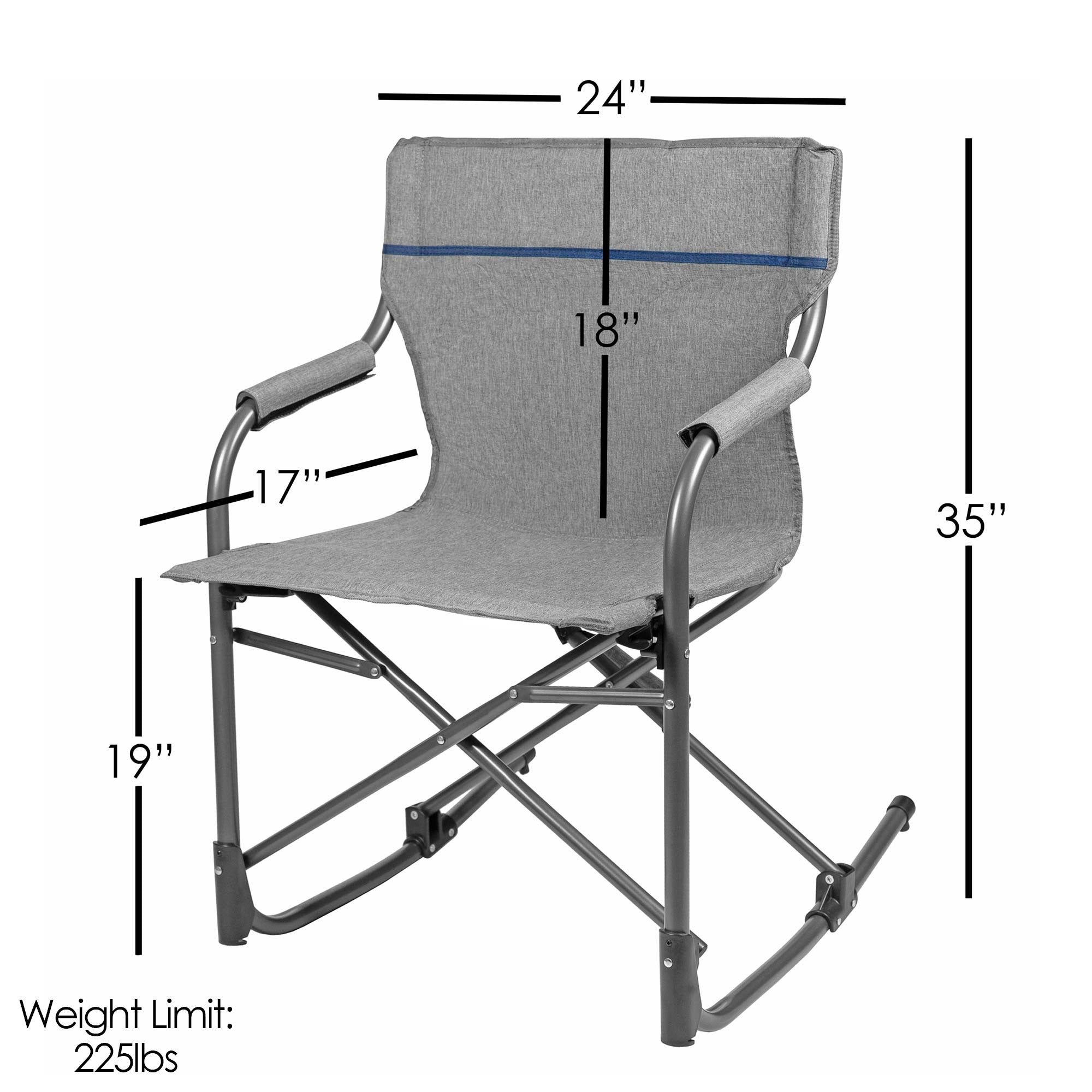 Zenithen Limited Grey Rocking Director's Chair