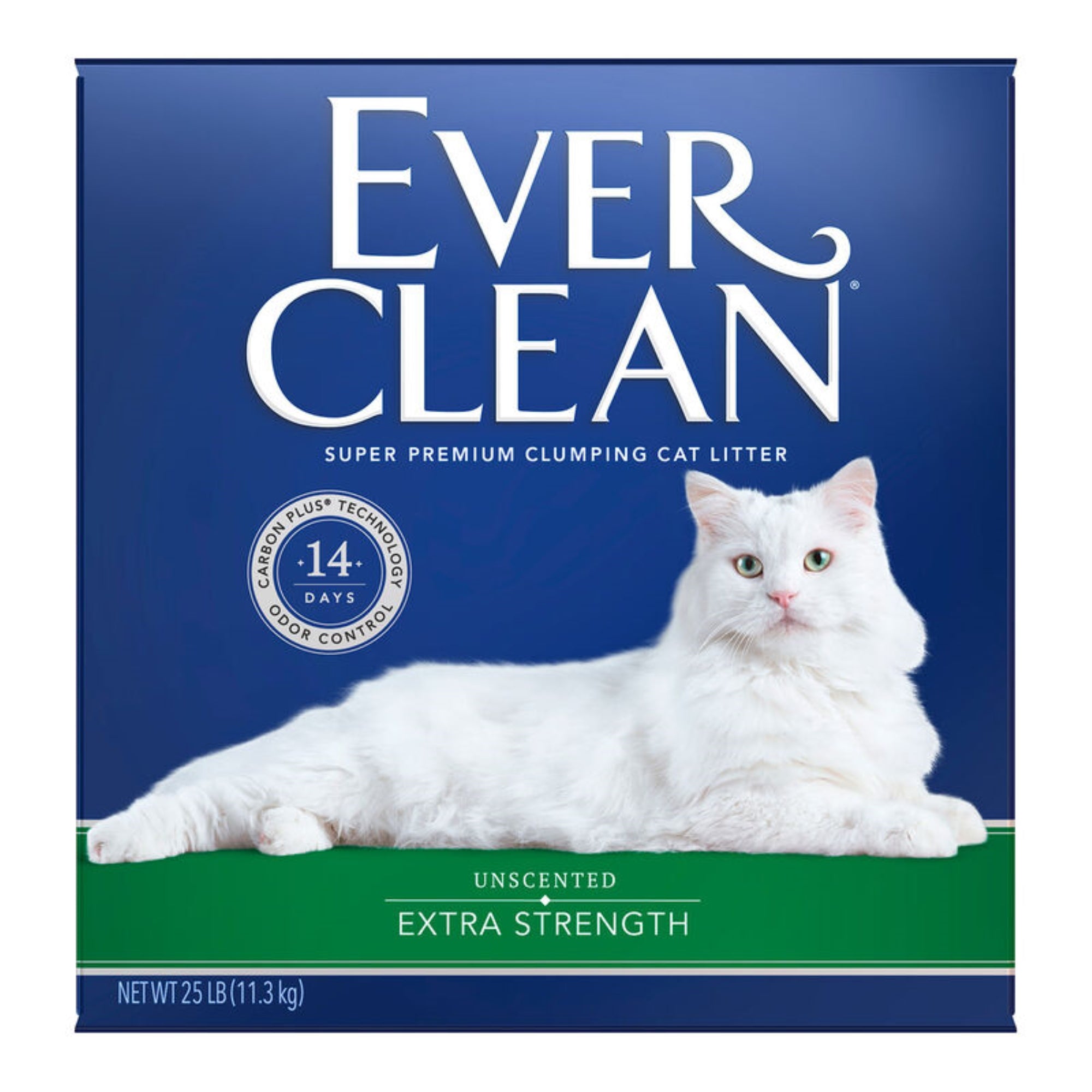 Ever Clean Extra Strength Unscented Cat Litter – Powerful Odor Control, Low Dust Formula, 25lb