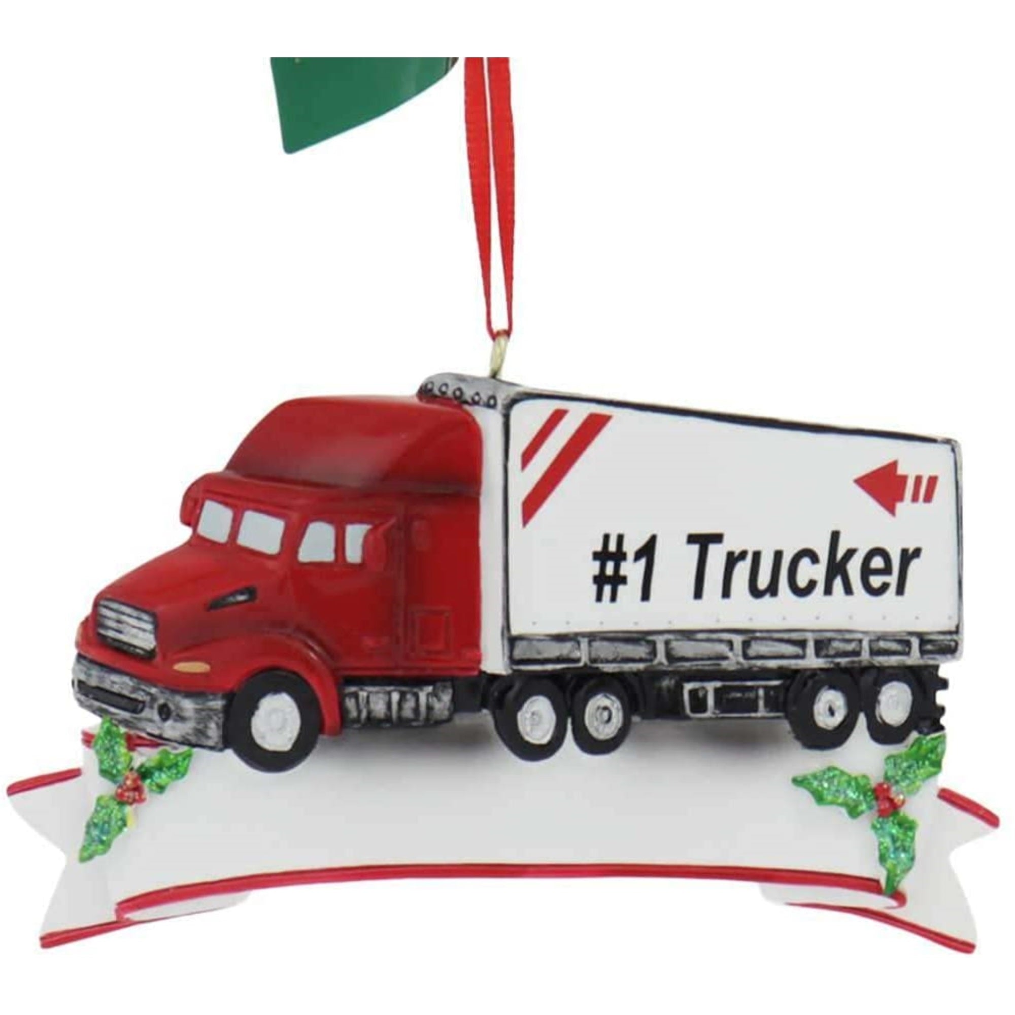 Kurt Adler Resin Ornament for Christmas Tree, #1 Trucker