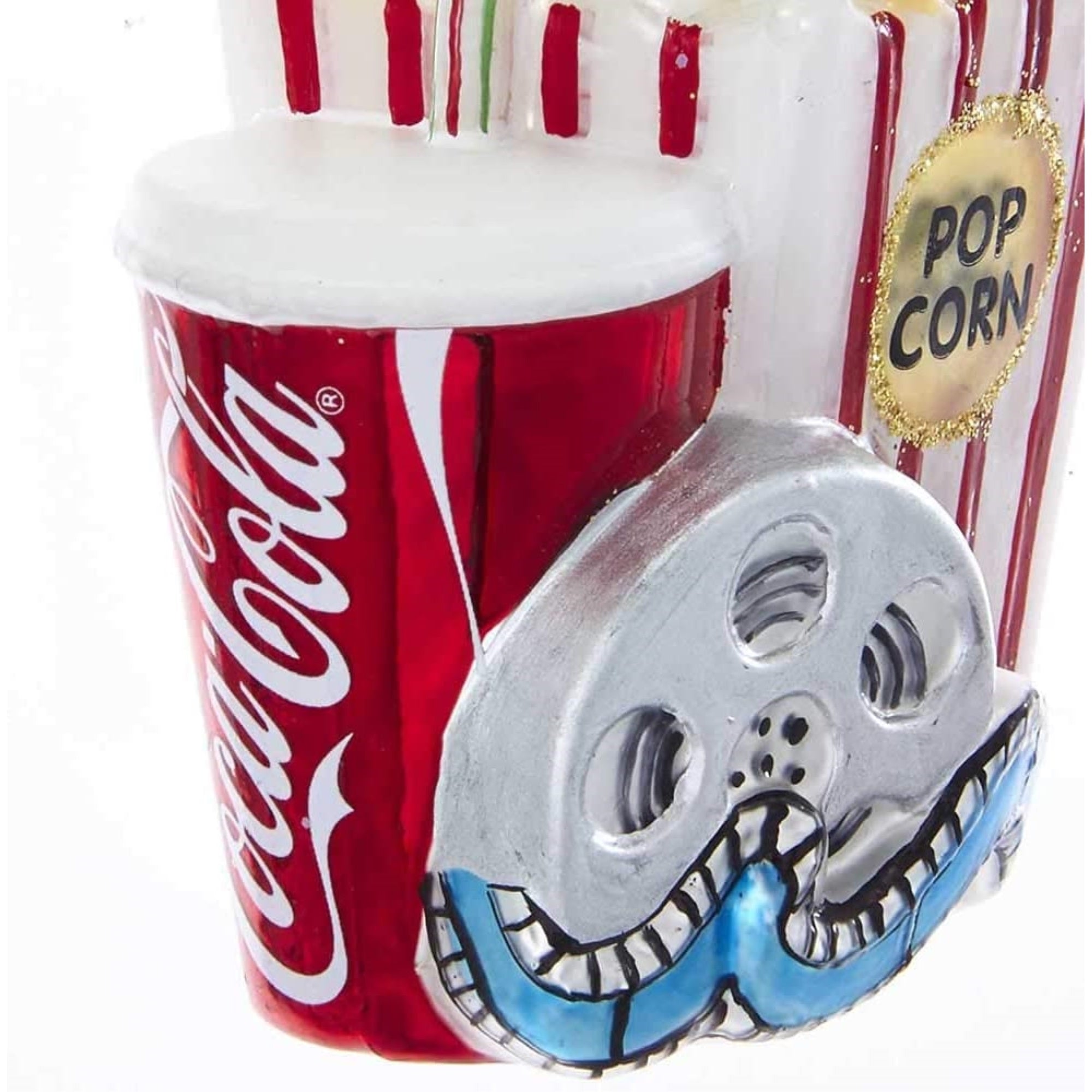 Kurt Adler Glass Christmas Tree Ornament, Coca-Cola at the Movies