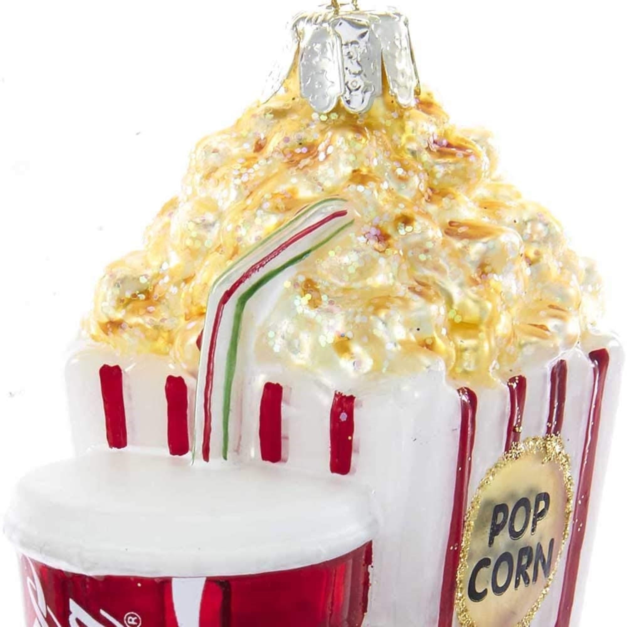 Kurt Adler Glass Christmas Tree Ornament, Coca-Cola at the Movies