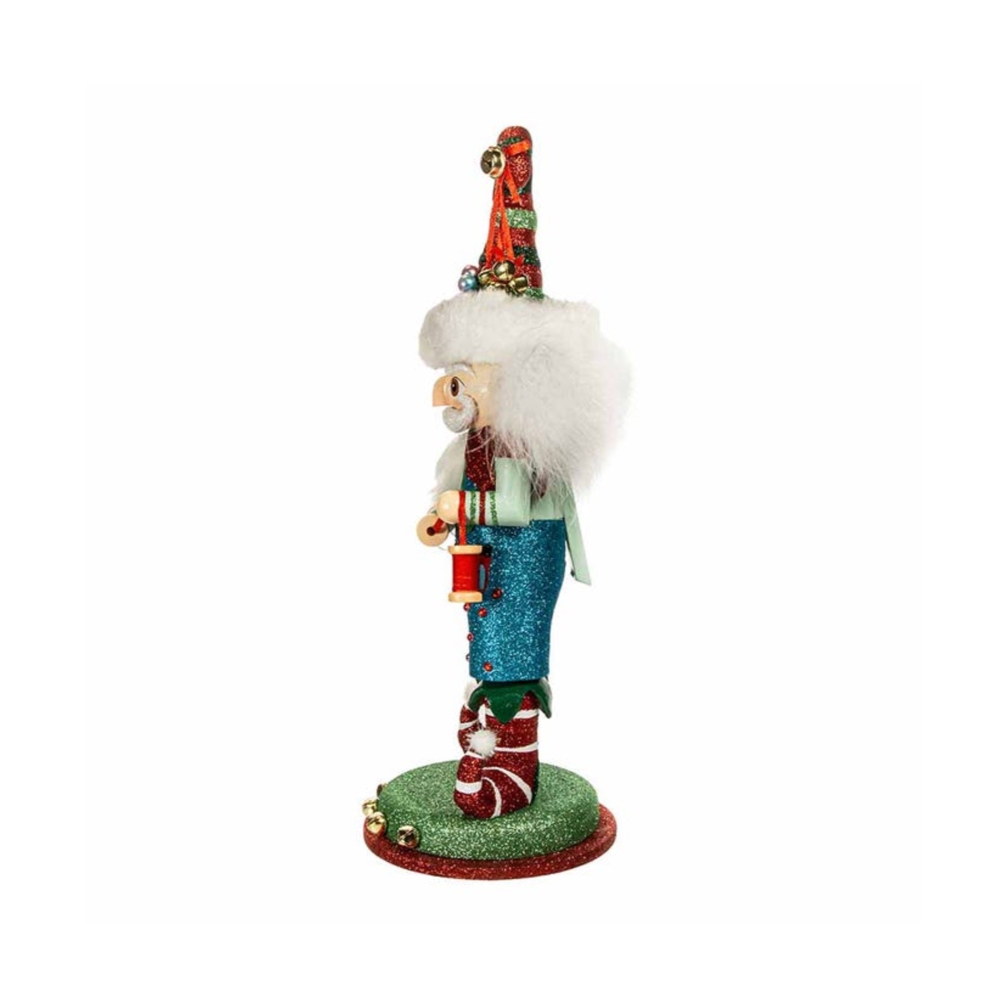 Kurt Adler Hollywood Elf with Teddy Bear Nutcracker, 15"