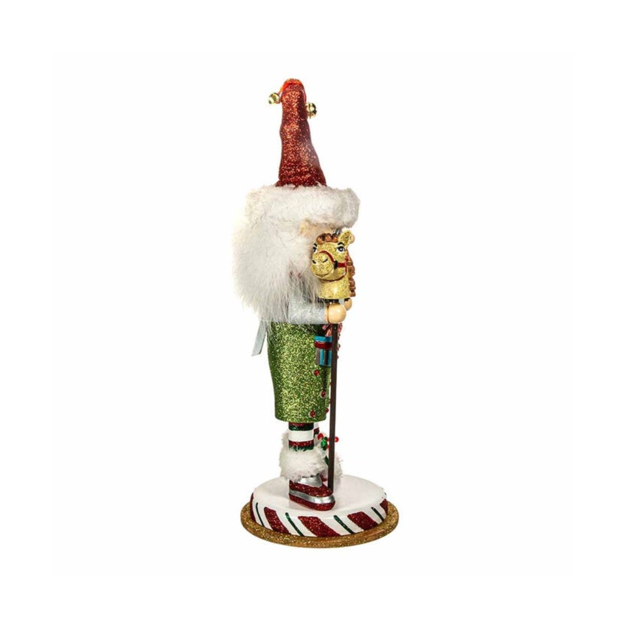 Kurt Adler Hollywood Elf with Hobby Horse Nutcracker, 15"