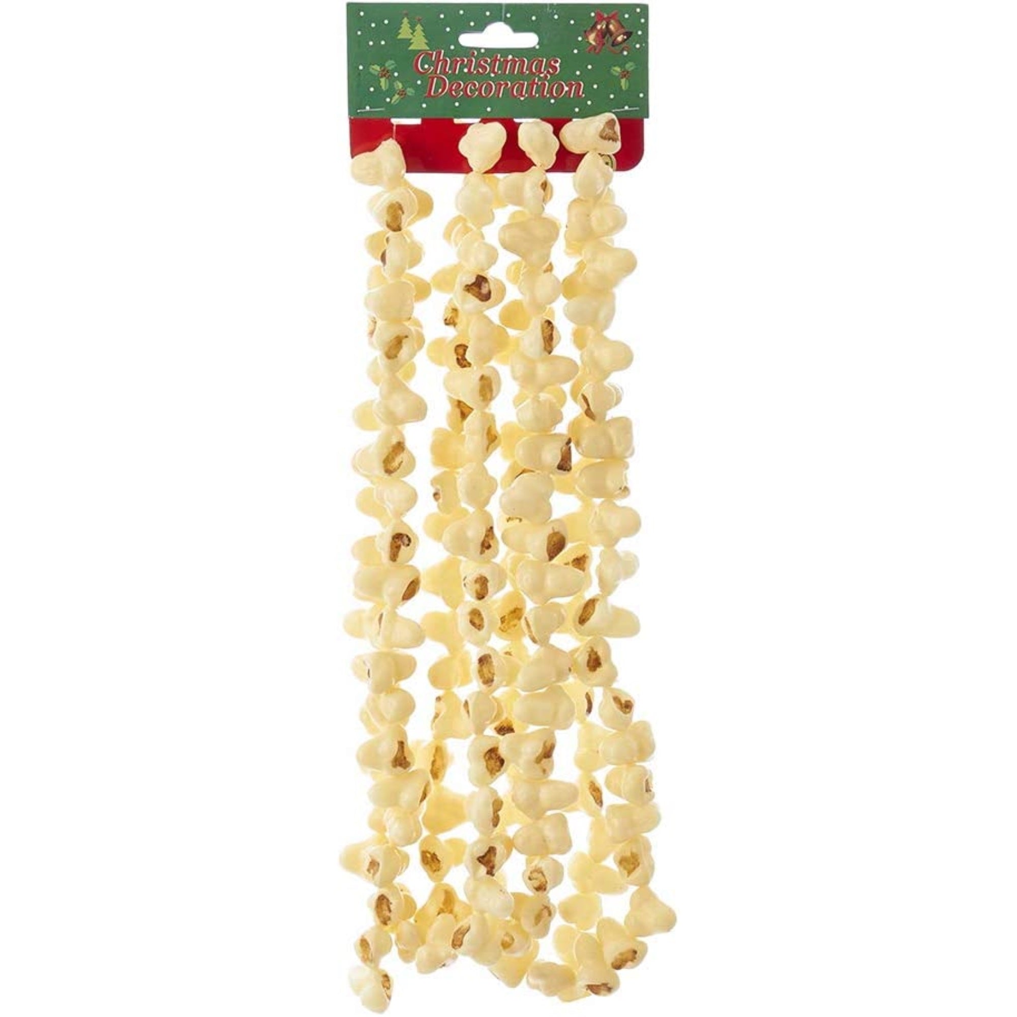 Kurt Adler Christmas Decorations Plastic Garland, Popcorn, 9ft
