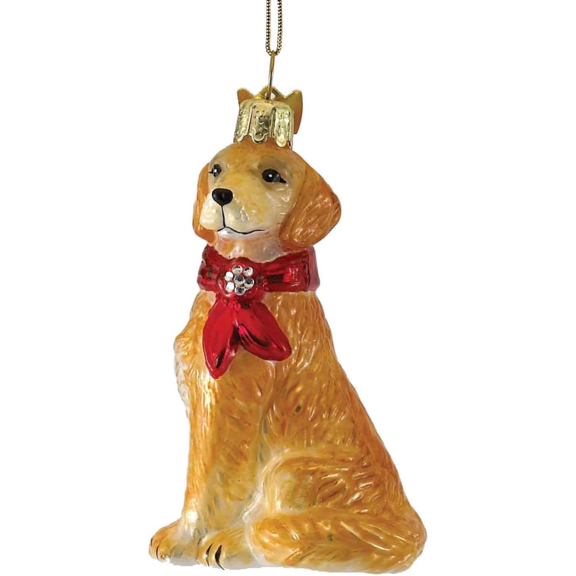 Kurt Adler Ornaments for Christmas Tree, Noble Gems Golden Retriever