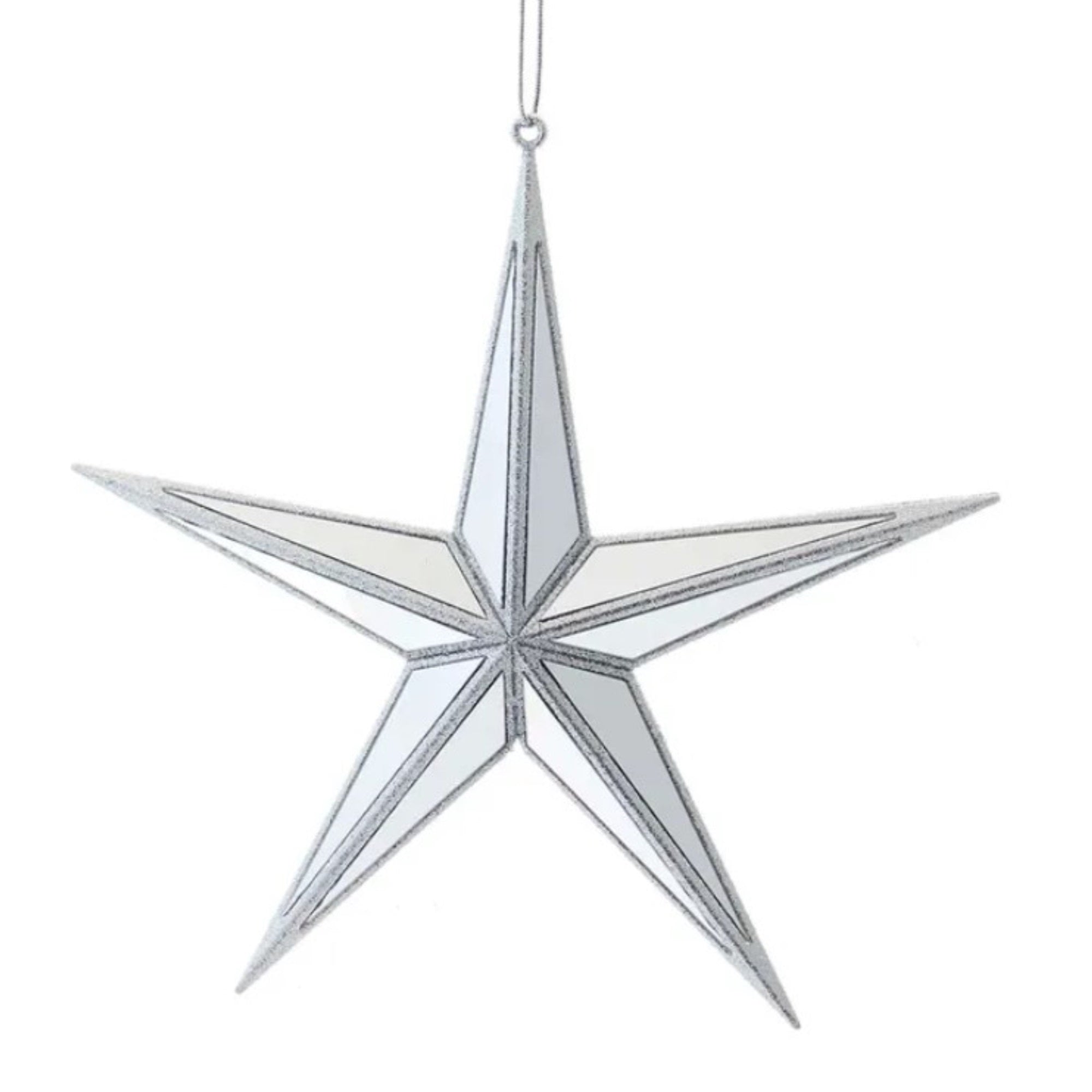 Kurt Adler Plastic Ornmament for Christmas Tree, Silver Star
