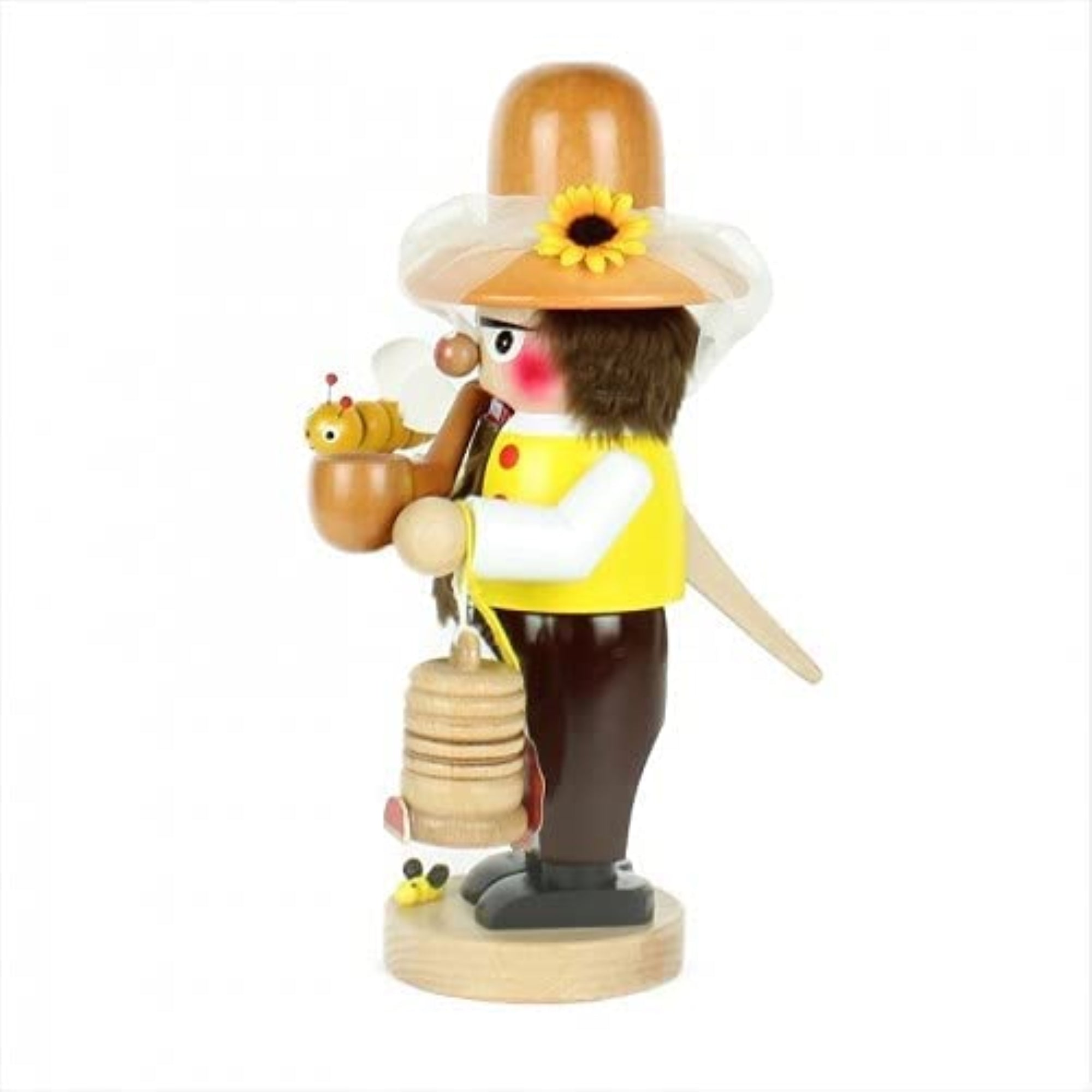 Kurt Adler Chubby Beekeeper Handmade Nutcracker Figurine, 11.5"