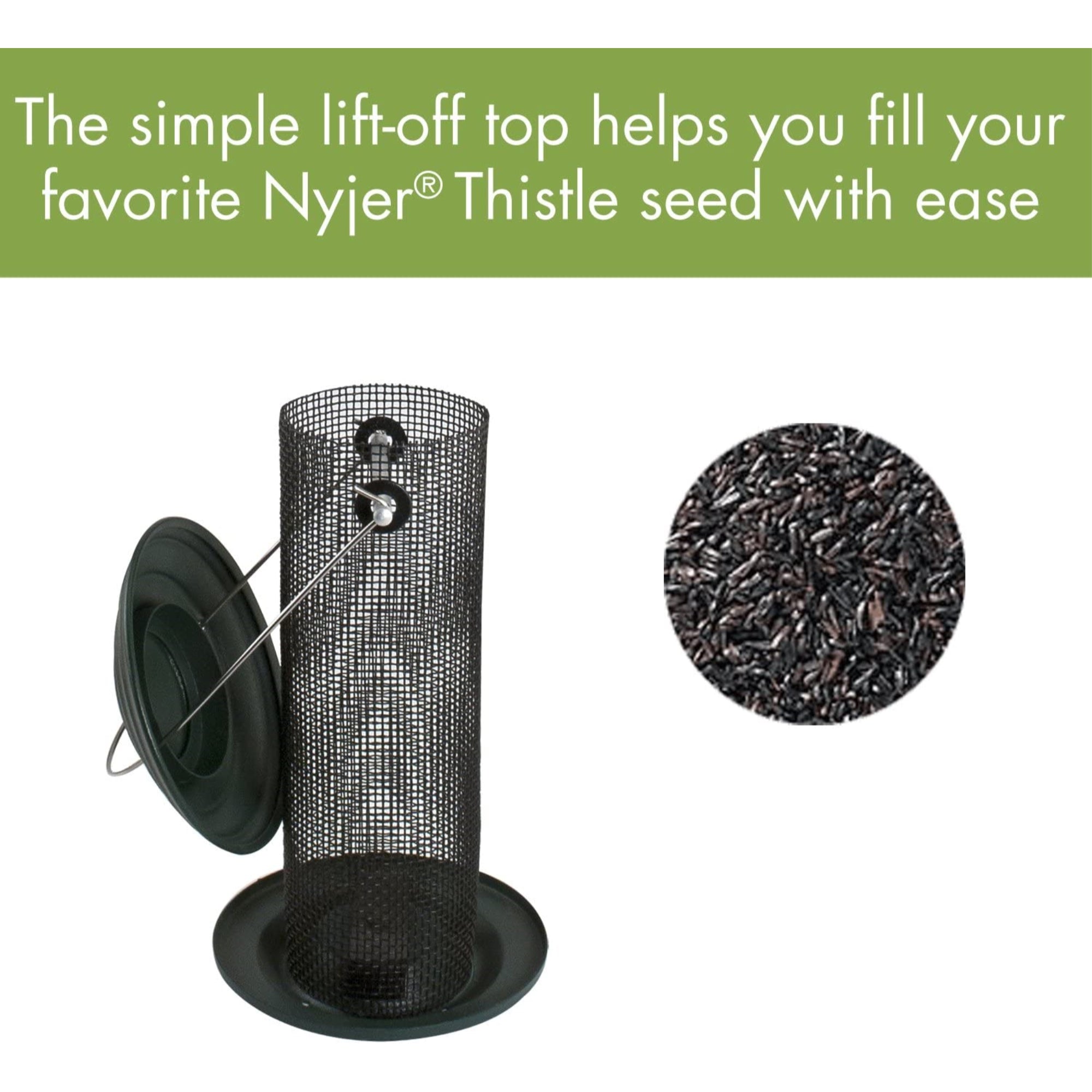 Woodlink Metal Mini Magnum Screen Bird Feeder for Thistle Seeds