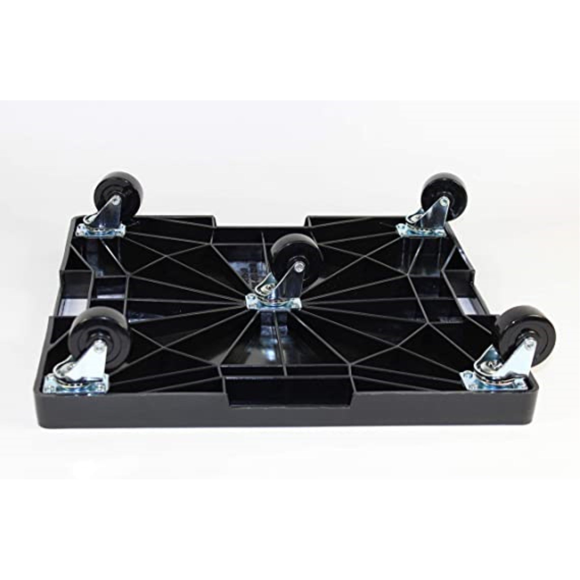 DeVault 5-Wheeled Plant Caddy Rolling Planter Dolly with Handles – USA Made, Black, 16”