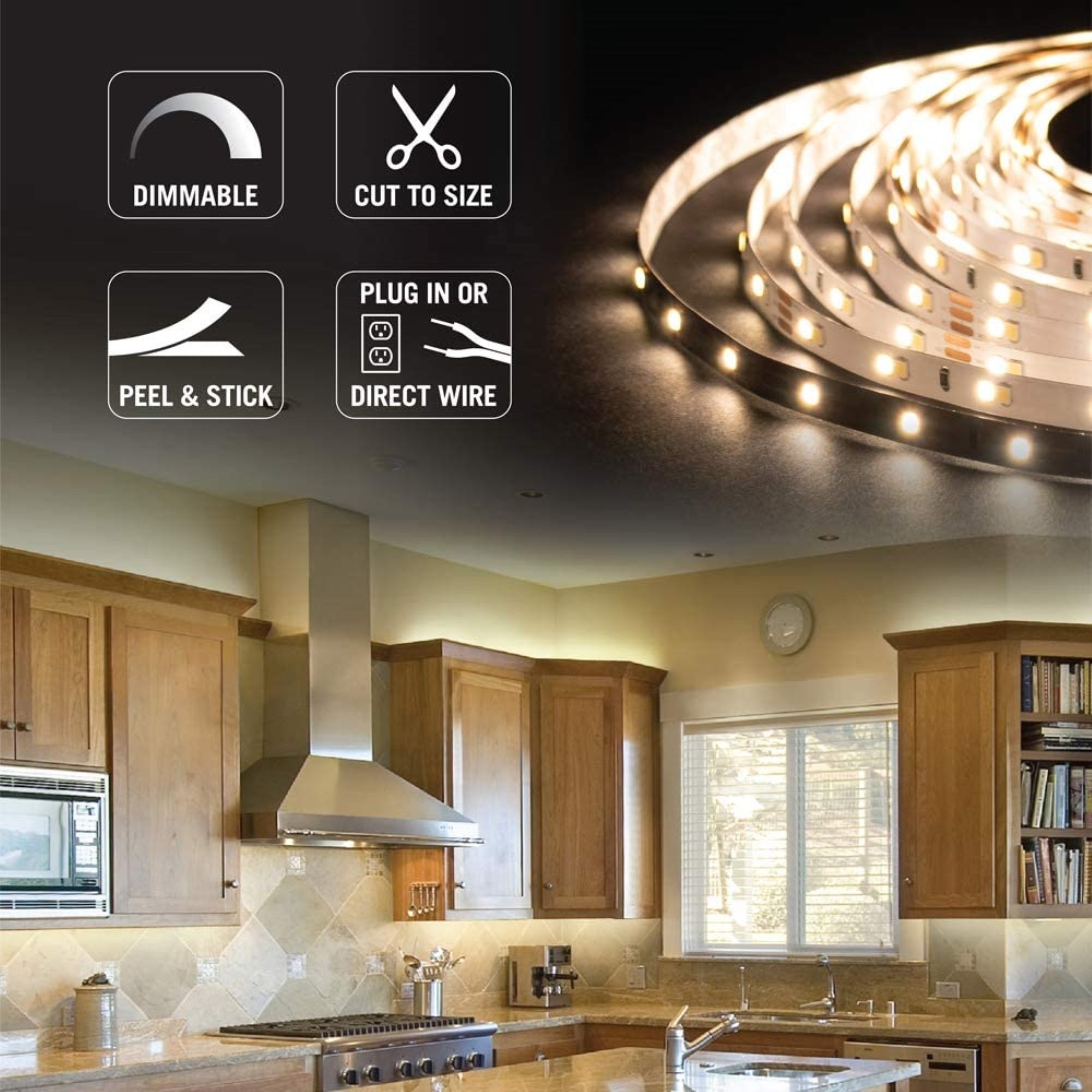 Armacost Lighting Ribbon Flex Home Tunable 16' White LED Tape Lights with Remote
