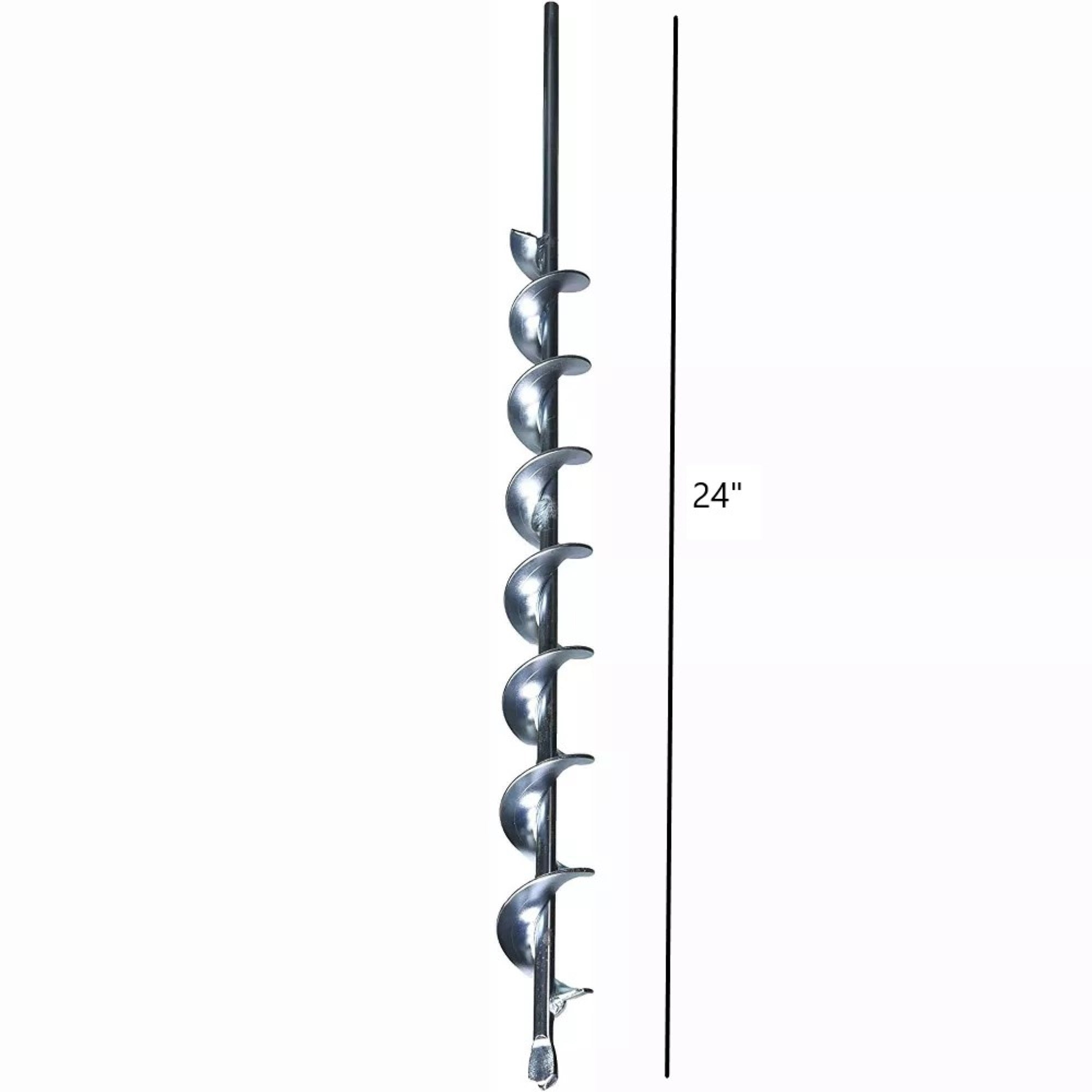 Jisco Protech Earth Auger Bulb Planter—Landscape Drill Attachment, 1.75" x 24"