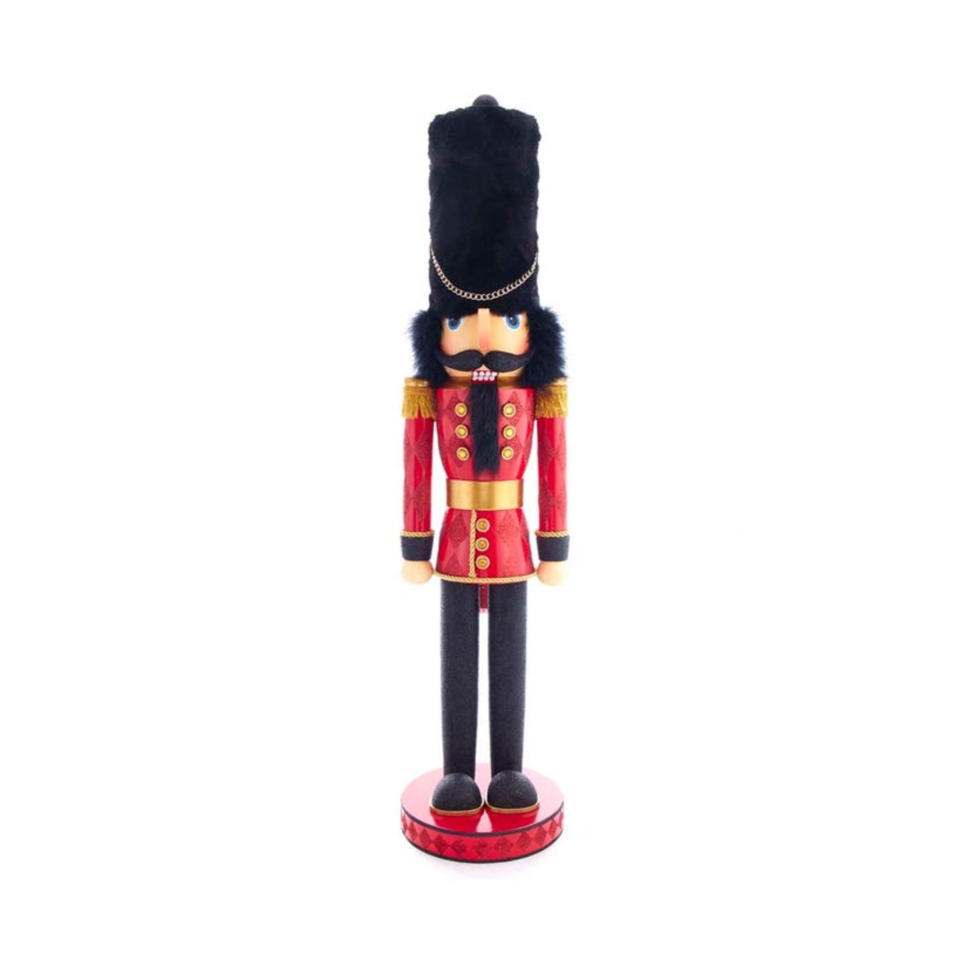 Kurt Adler Hollywood Nutcrackers, Royal Soldier Nutcracker, Red and Black, 36"