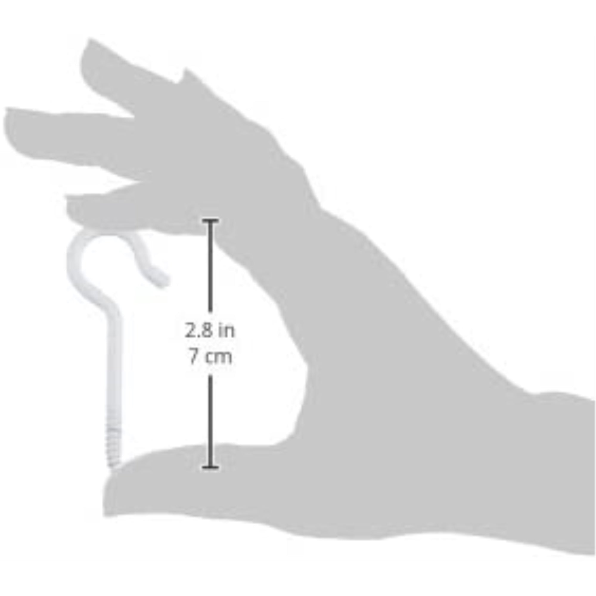 Panacea Powder-coated Steel Ceiling Swag Hook, White (Pack of 5)