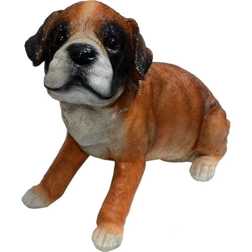 Michael Carr Designs Puppy Love Collection, Outdoor Resin Statue Figurine — Boxer Puppy, 11"