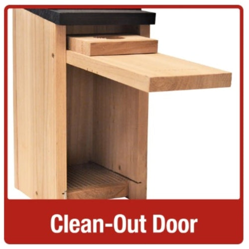 Nature's Way Cedar Bluebird Box House — Weather-Resistant Nesting Box — Easy Clean, 12"