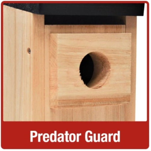 Nature's Way Cedar Bluebird Box House — Weather-Resistant Nesting Box — Easy Clean, 12"