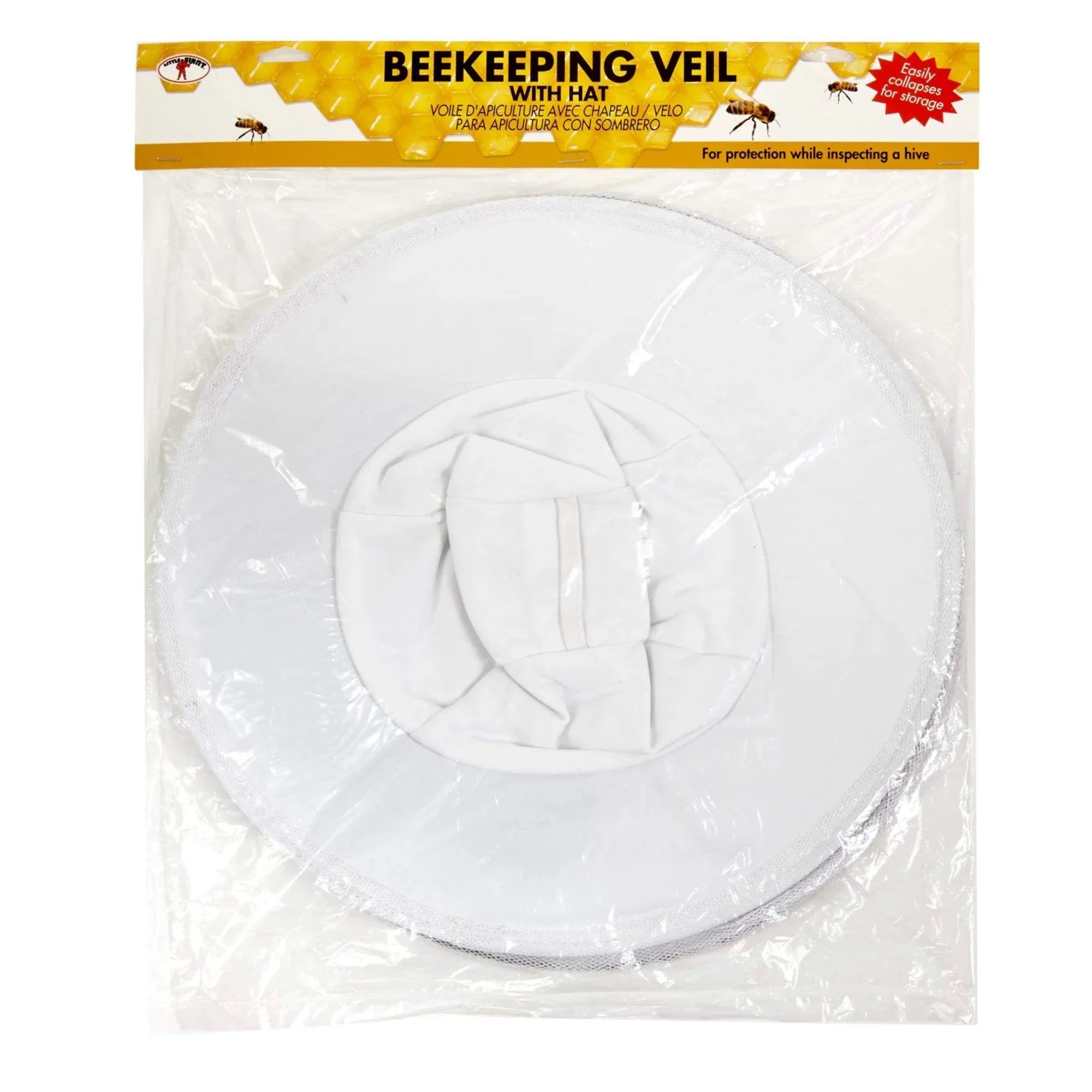 Little Giant Ventilated Beekeeping Protection Veil with Built-in Hat
