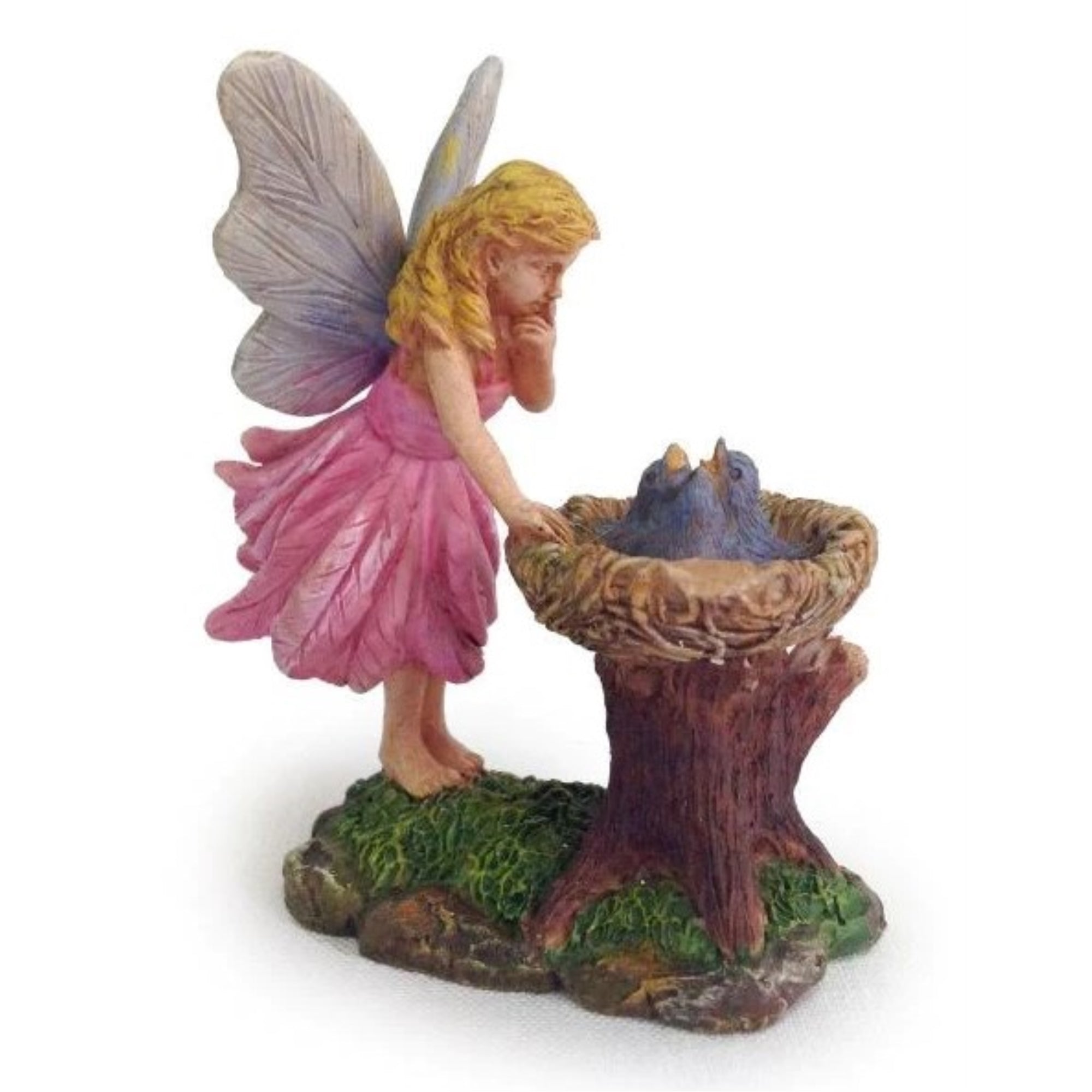 Marshall Home & Garden Fairy Garden Woodland Knoll Collection, Blue Bird Nest