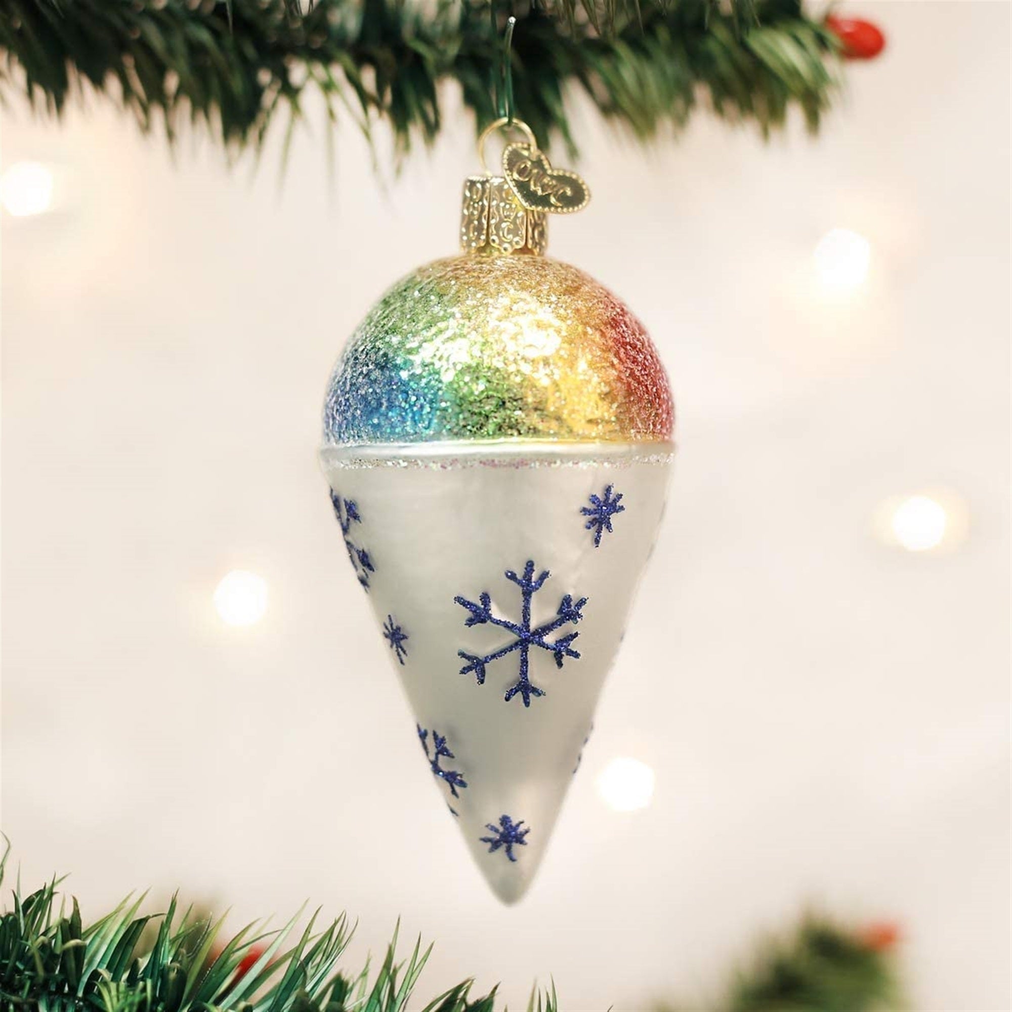 Old World Christmas Blown Glass Ornament for Christmas Tree, Snow Cone
