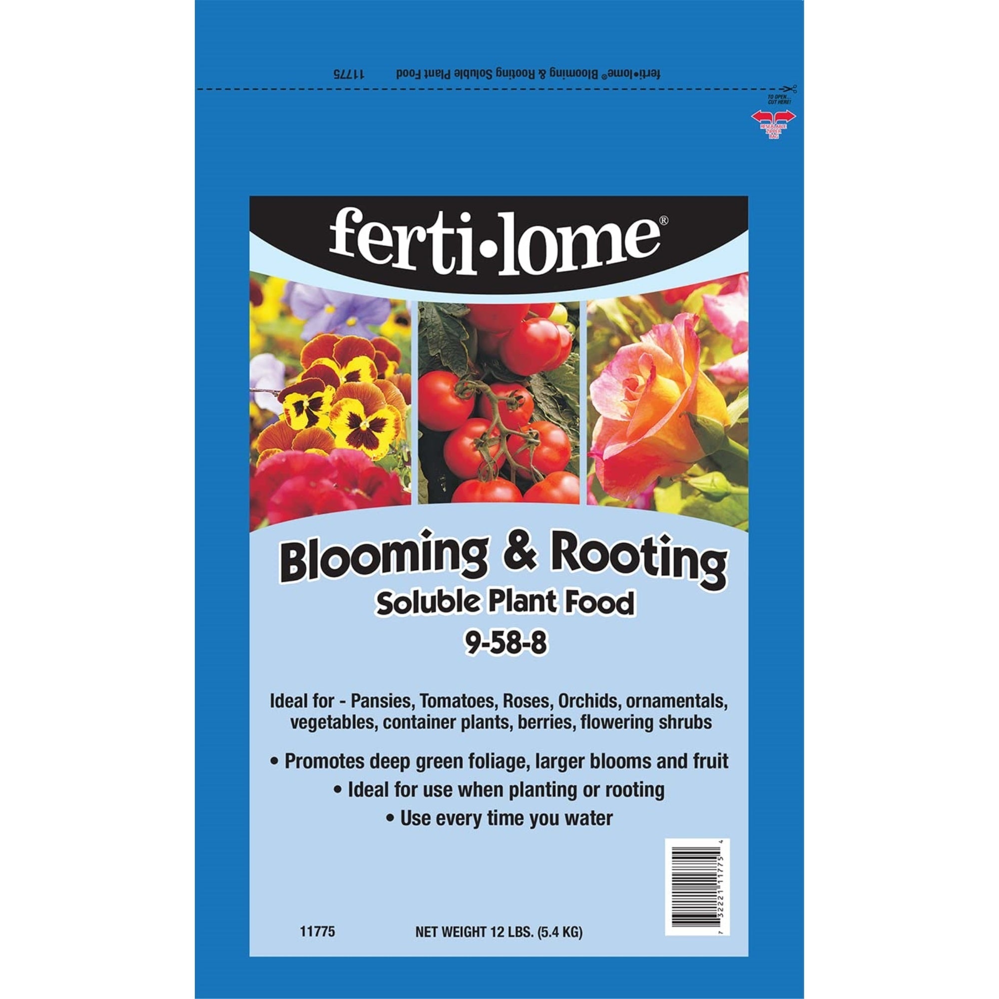 Fertilome Blooming & Rooting Soluble Plant Food 9-58-8 Fertilizer, 12lbs