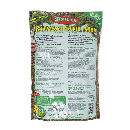 Hoffman Bonsai Soil Mix — Pre-Mixed Blend for Evergreen & Bonsai Plants — 2qt