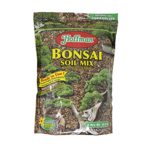 Hoffman Bonsai Soil Mix — Pre-Mixed Blend for Evergreen & Bonsai Plants — 2qt