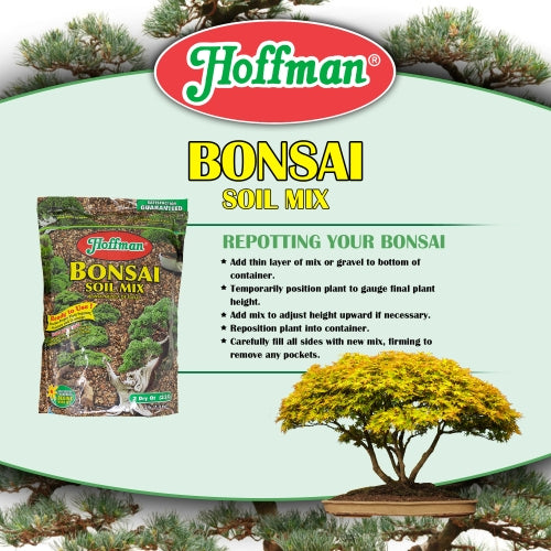 Hoffman Bonsai Soil Mix — Pre-Mixed Blend for Evergreen & Bonsai Plants — 2qt