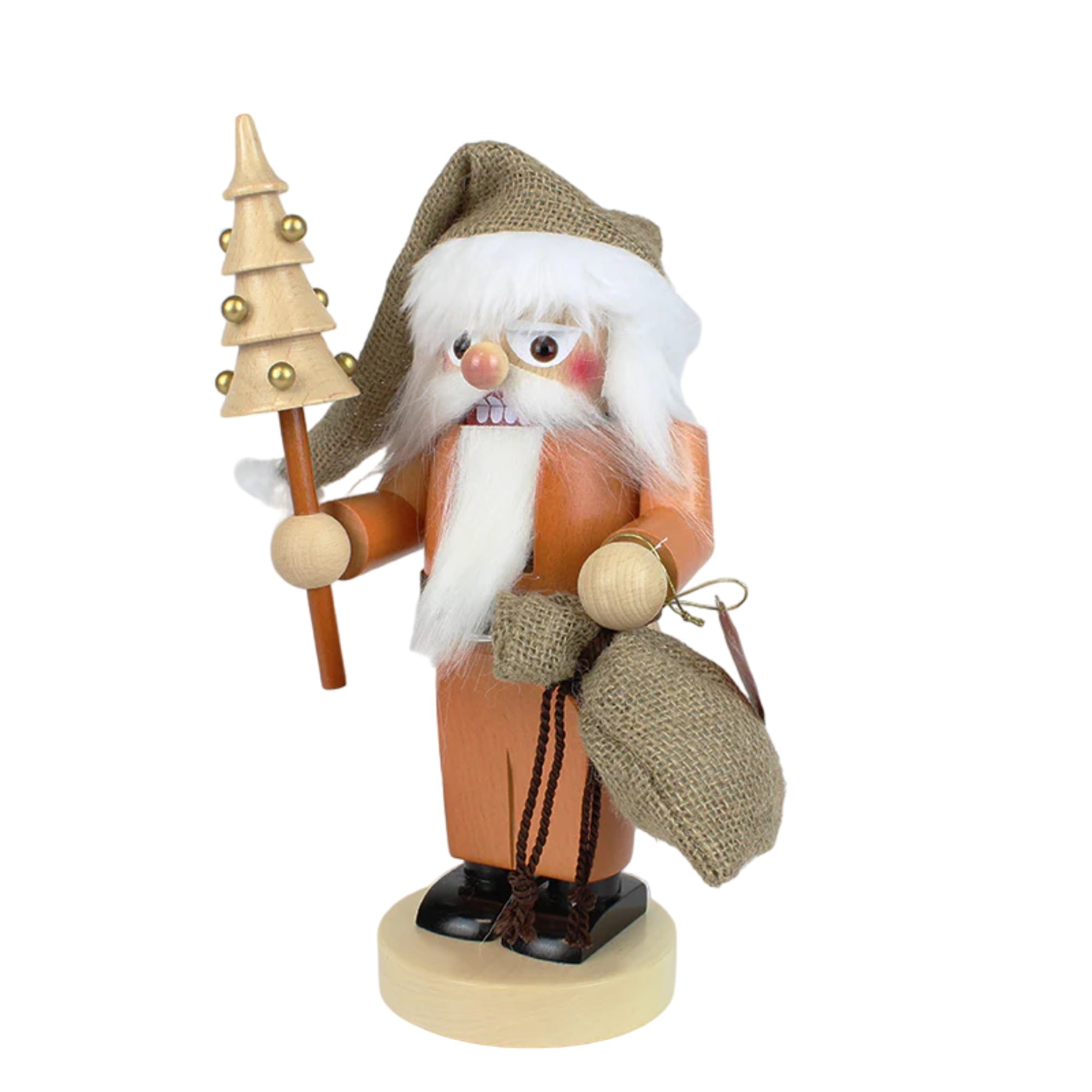 Steinbach Wooden Big Nutcracker, German Christmas Decoration, Santa Claus Natural, 10.5"