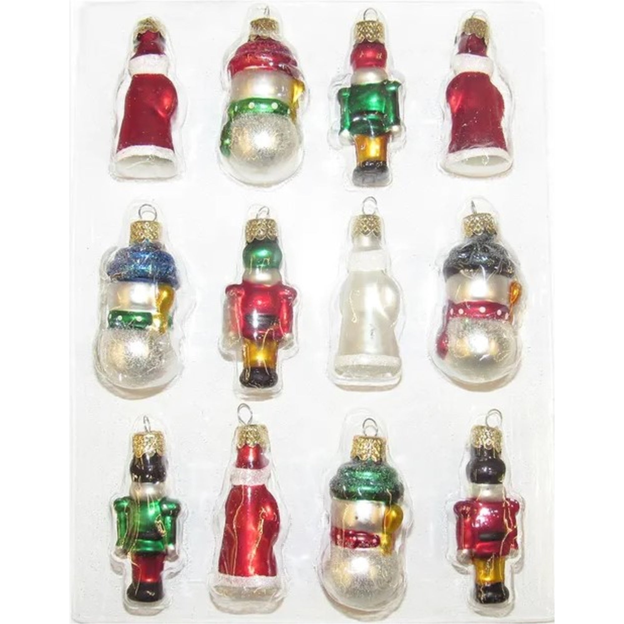Kurt Adler Petite Treasure's Miniature Glass Ornaments, 12-Piece Box Set
