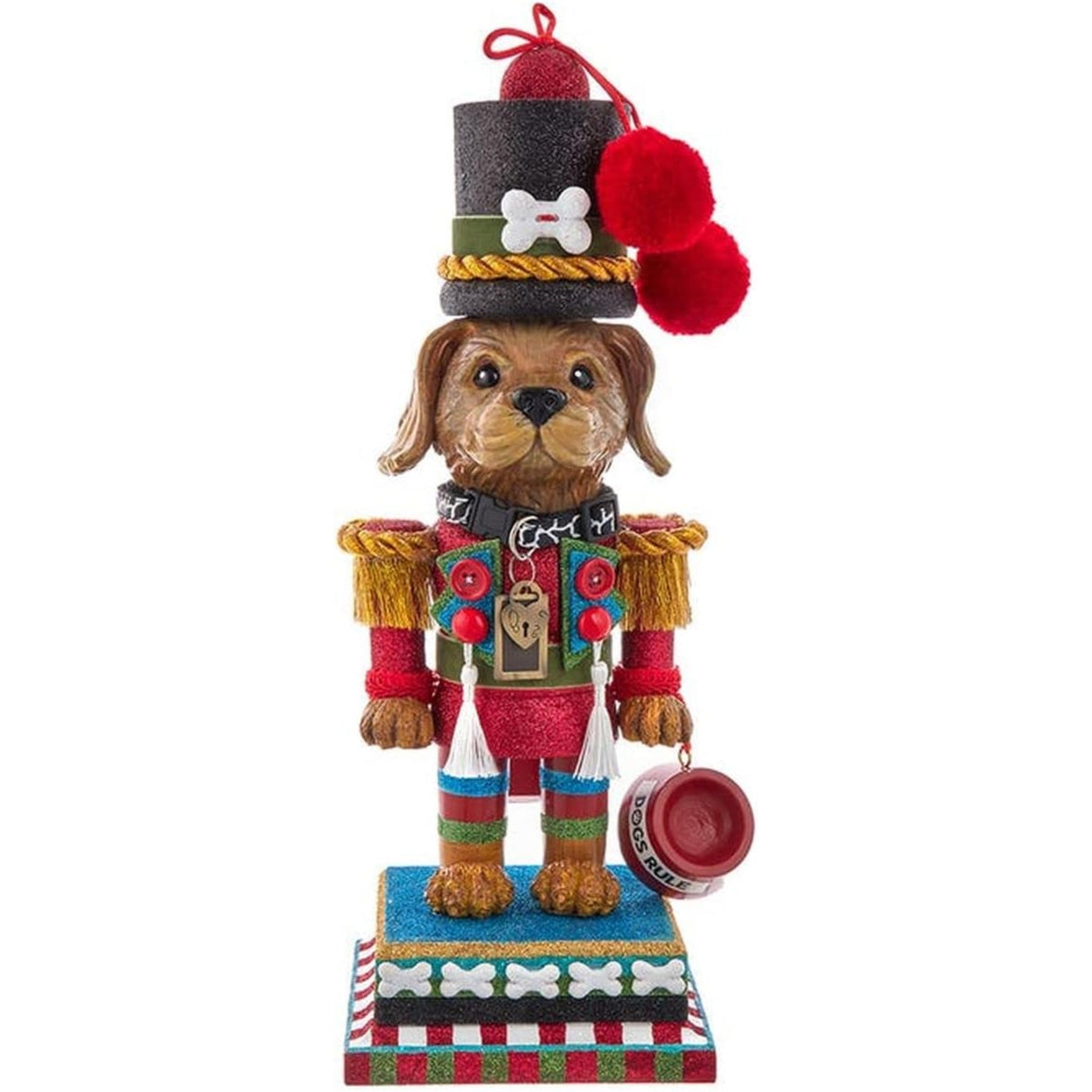 Kurt Adler Wooden Hollywood Nutcracker Collection, Dogs Rule, 15"