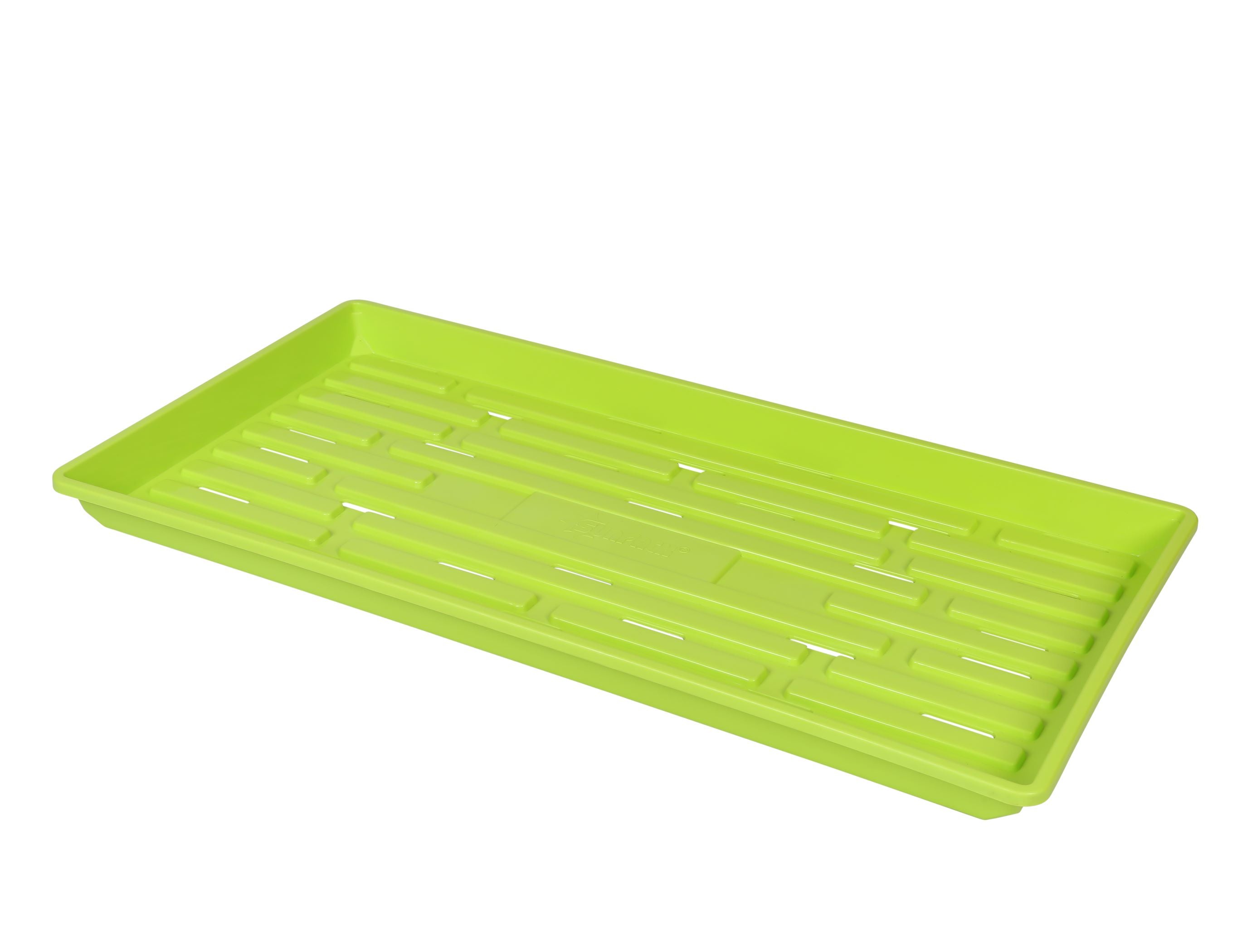SUNPACK 10” x 20” Indoor Gardening Shallow Plastic Seeding Tray for Greenhouses, 1"