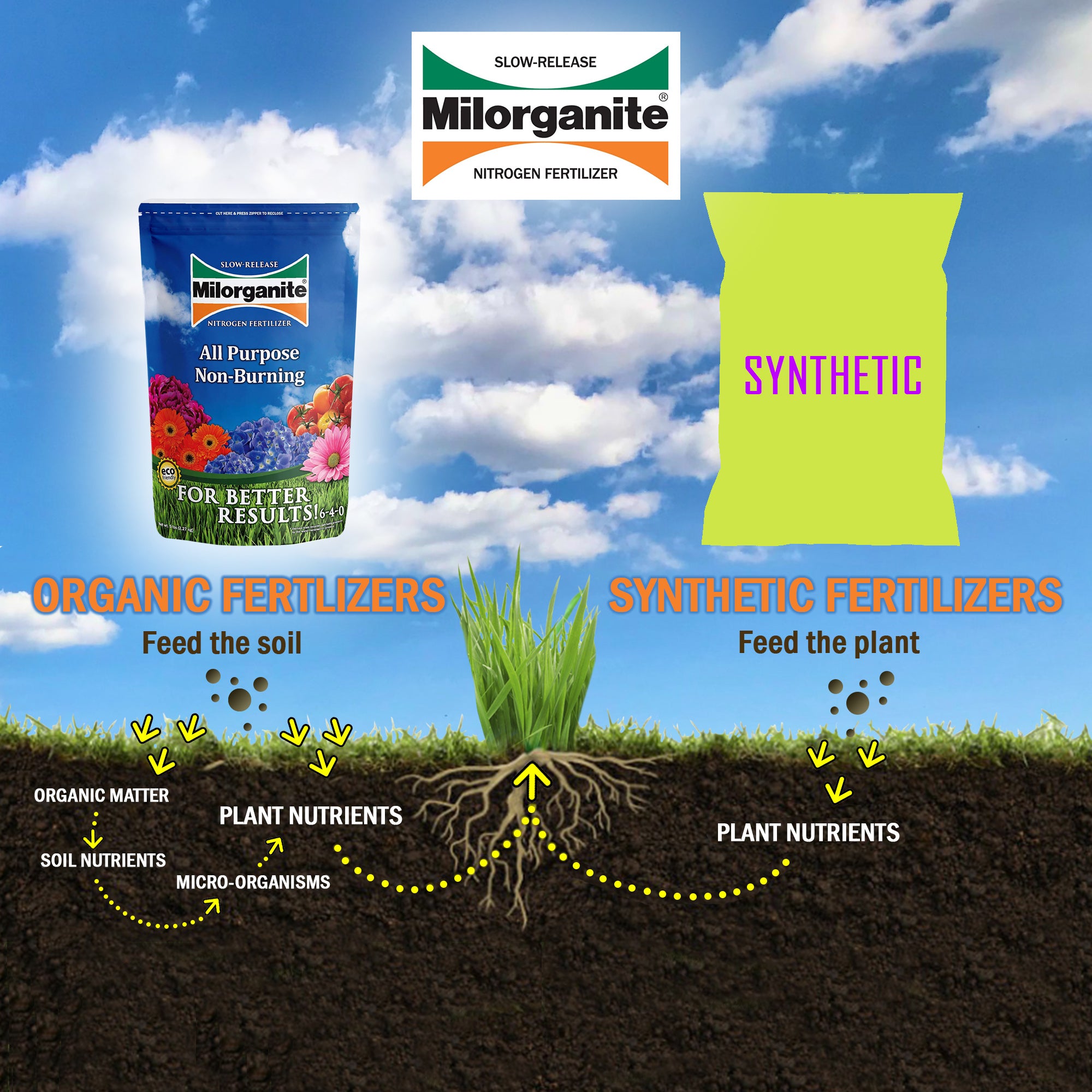 Milorganite All-Purpose Eco-Friendly Slow-Release Nitrogen Fertilizer 6-4-0, 5lb (Not for Sale in ME & CT)