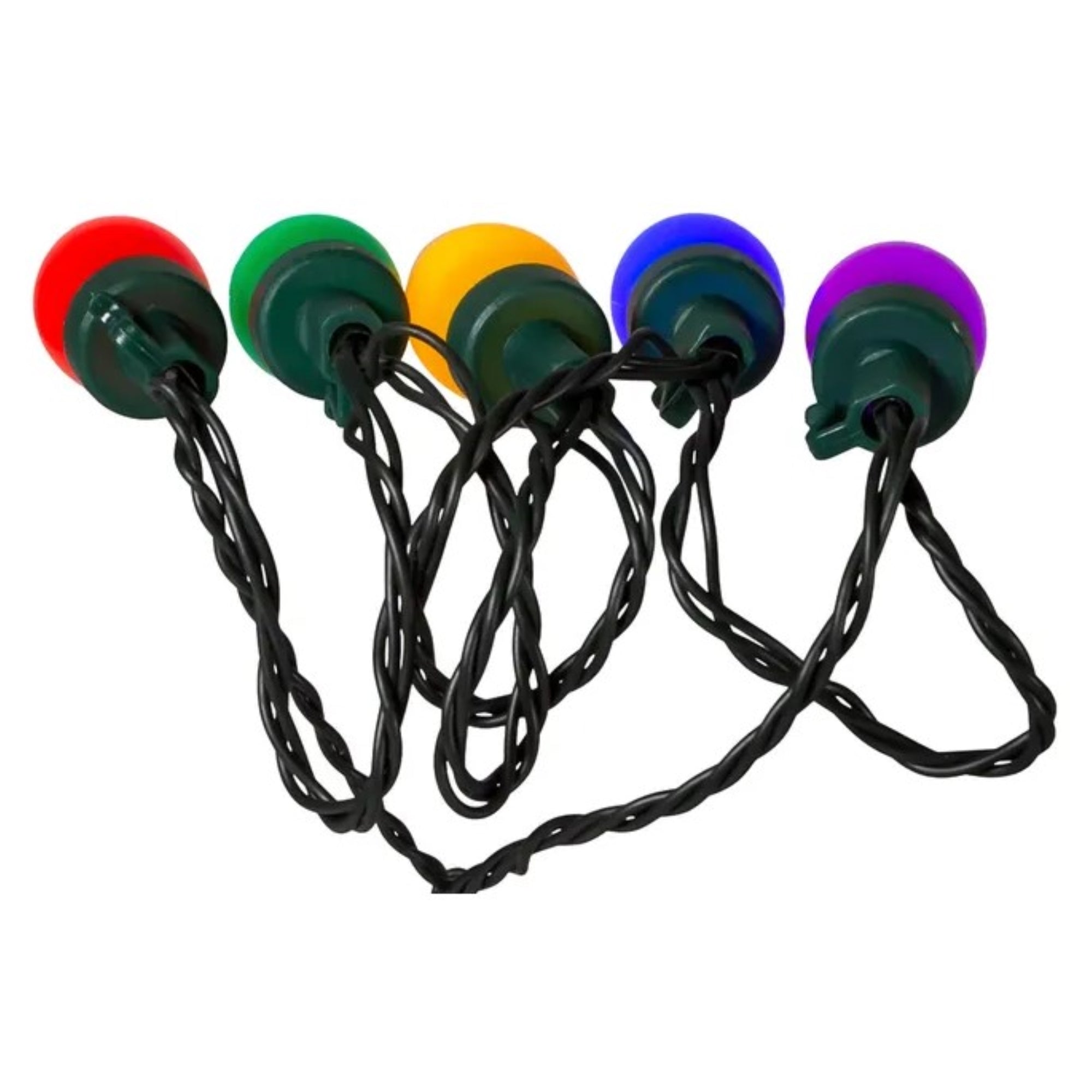 Kurt Adler Indoor & Outdoor 100-Light C7 Multicolor LED String Lights with 8 Light Settings – 41.25’ Lighted Length