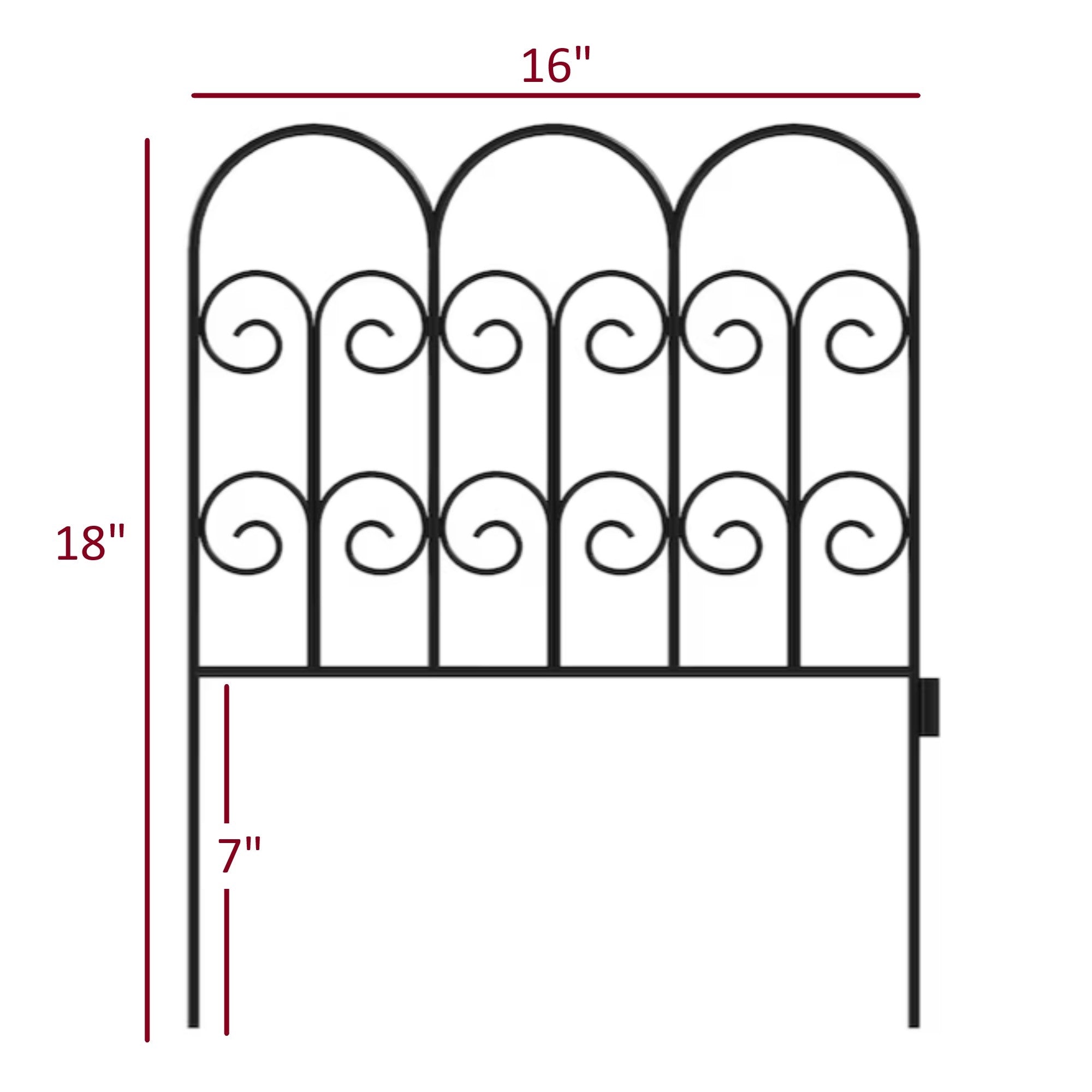 Origin Point Garden Craft Decorative Landscape Fence, Jasmine Classic 18" x 16"