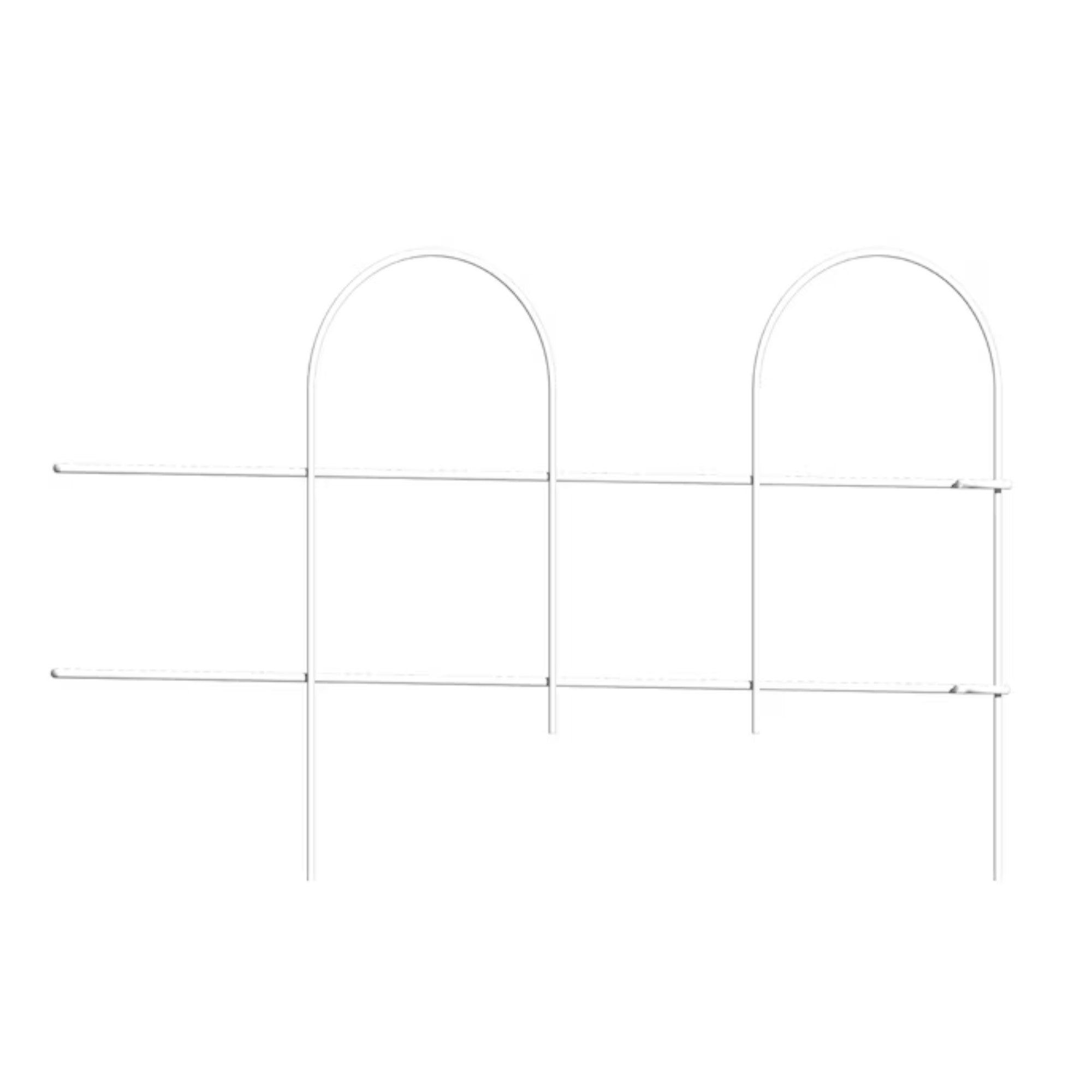 Origin Point Garden Craft Round Folding Border Fence, White, 10'L x 10" H