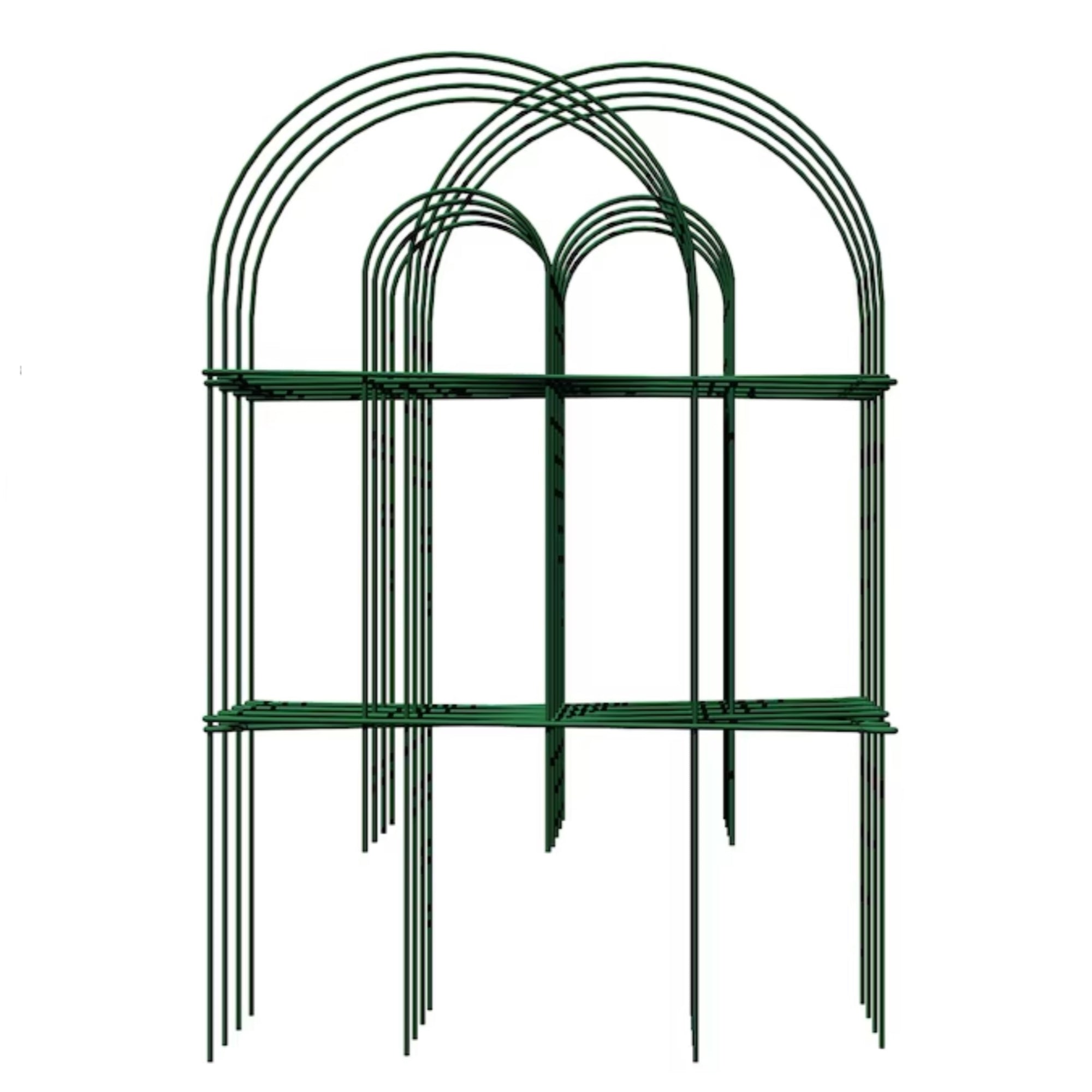 Origin Point Garden Craft Round Folding Border Fence, Green, 10' L x 24" H