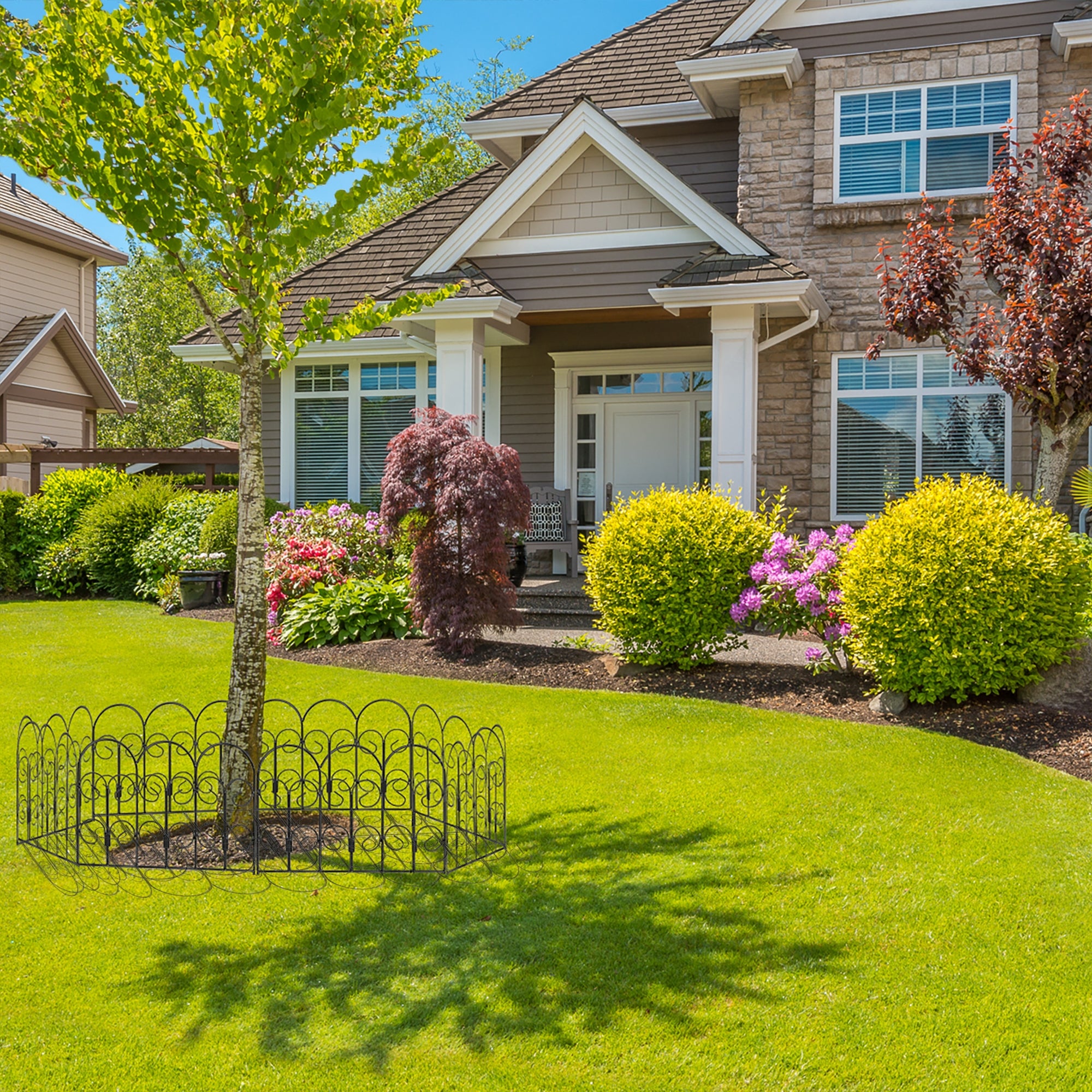 Origin Point Garden Craft Decorative Landscape Fence, Jasmine Classic 18" x 16"